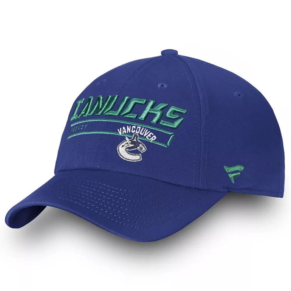 Men's Fanatics Branded Blue Vancouver Canucks Team Authentic Pro Rinkside Fundamental Adjustable Hat, Cnk Blue Product Image