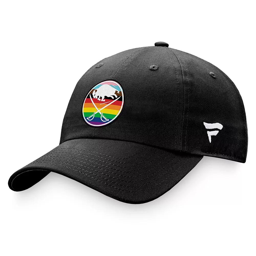 Men's Fanatics Branded Black Buffalo Sabres Team Logo Pride Adjustable Hat Product Image