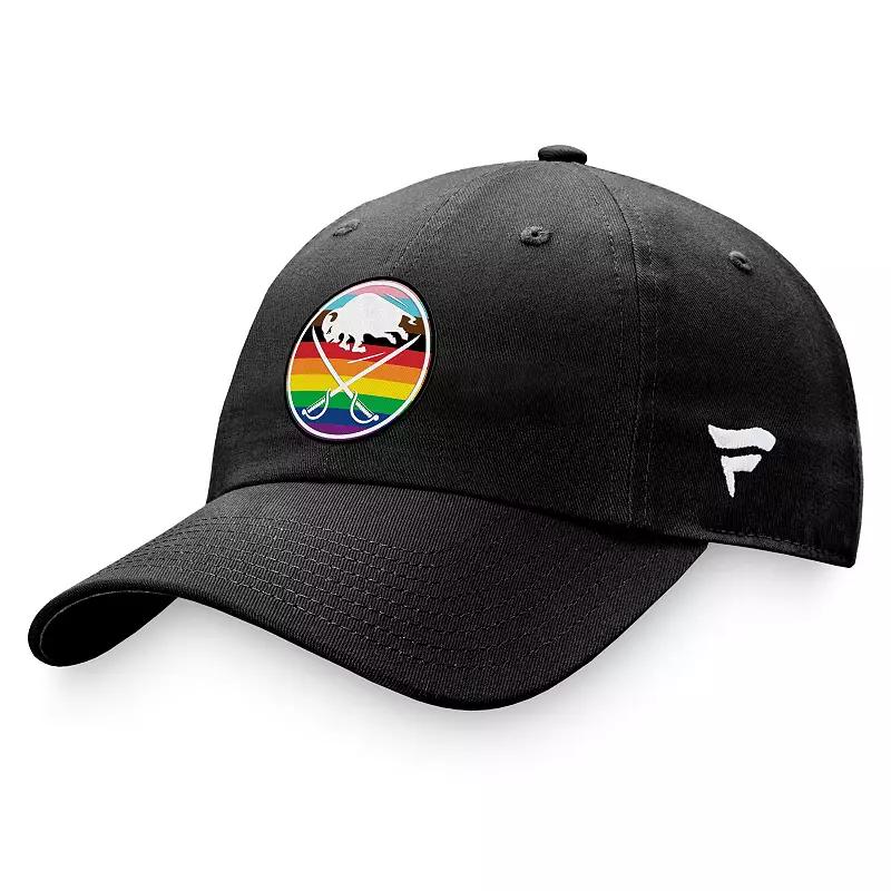 Men's Fanatics Branded Black Buffalo Sabres Team Logo Pride Adjustable Hat Product Image