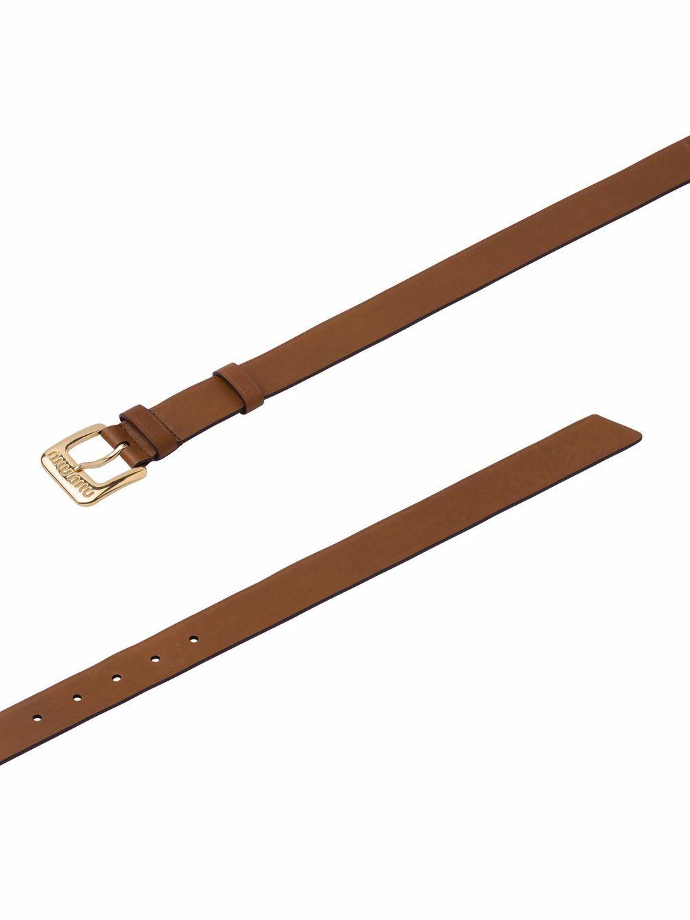 cut-out logo leather belt Product Image