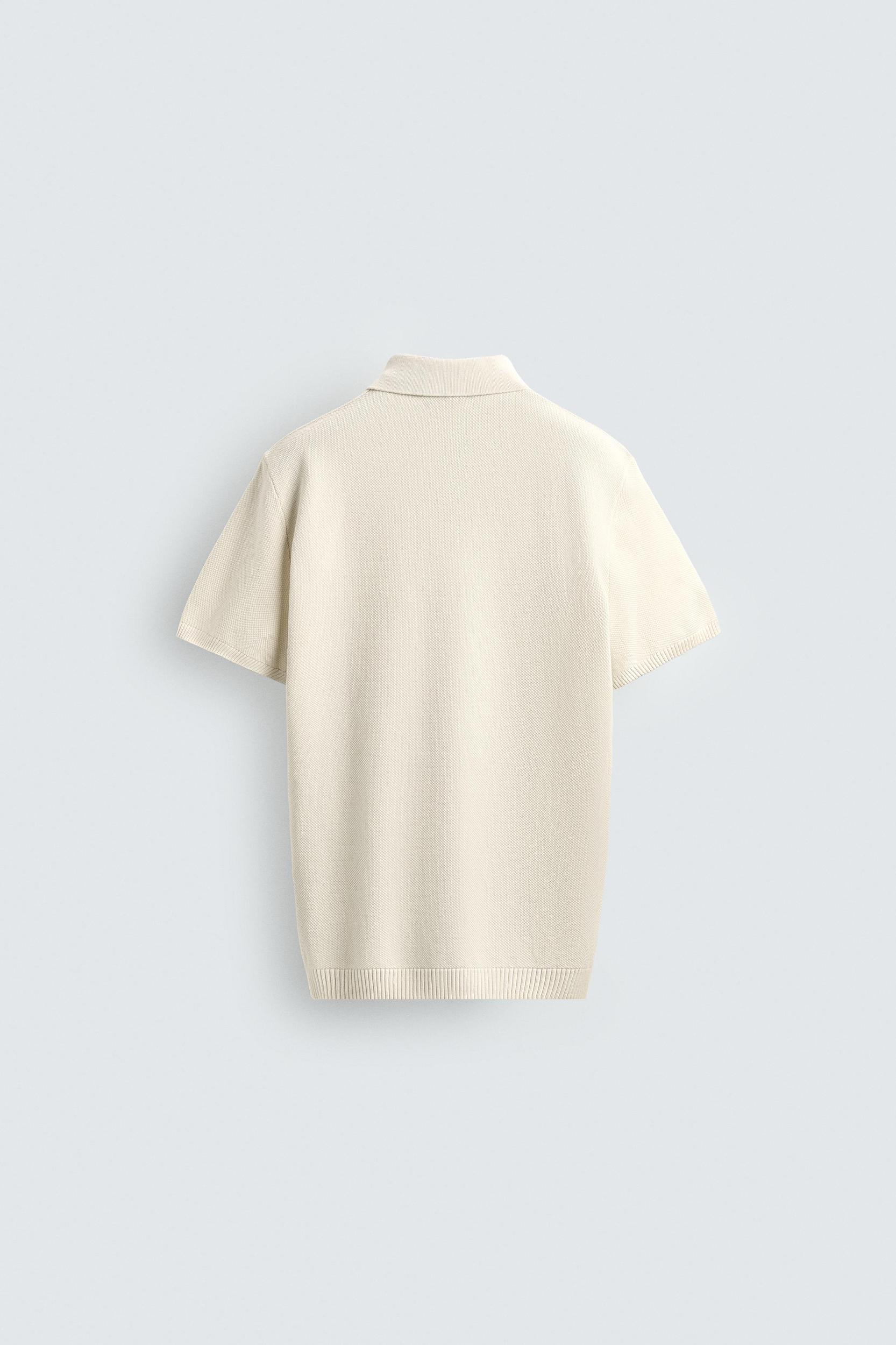 KNIT TEXTURED POLO SHIRT Product Image
