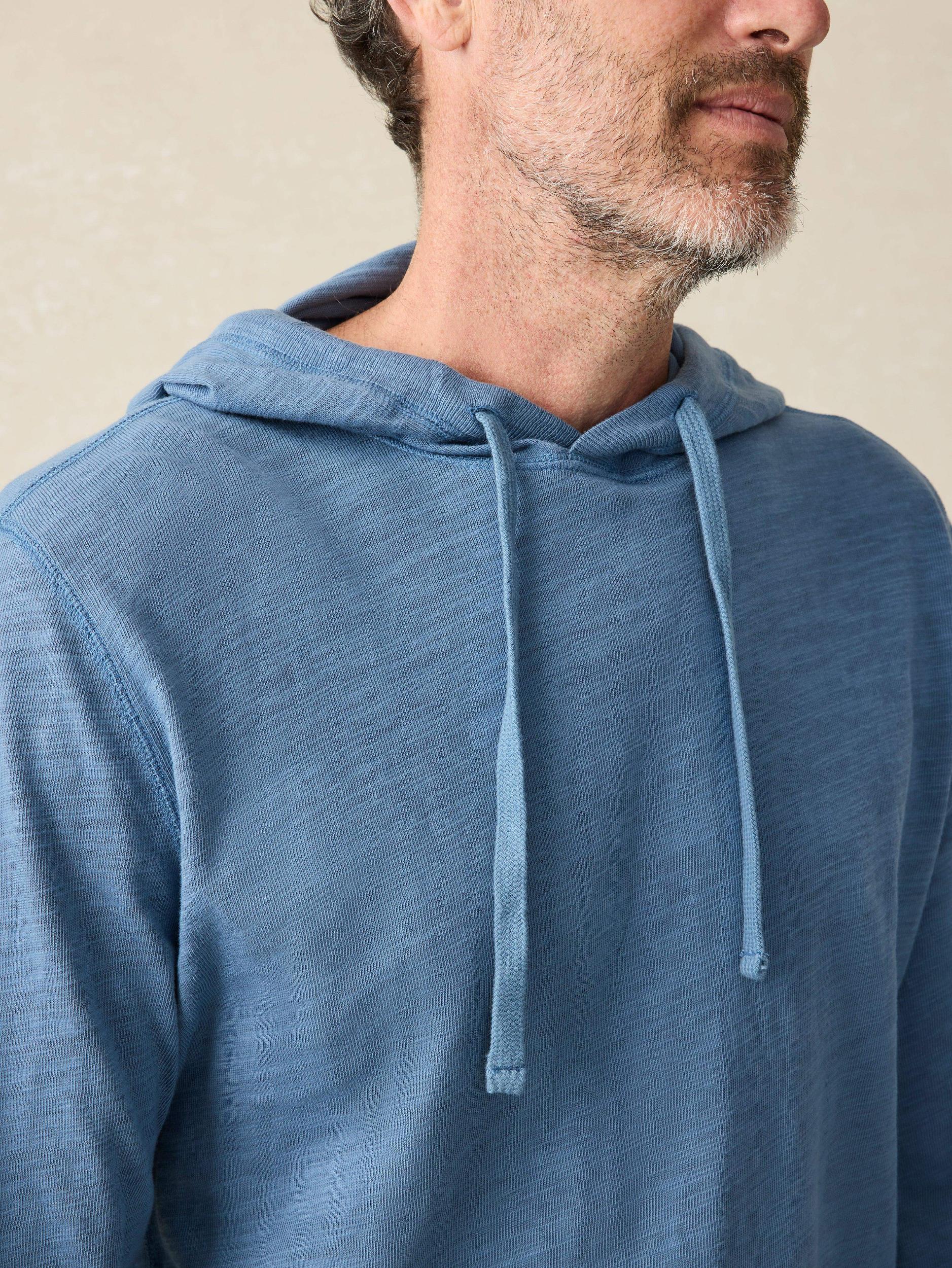 Sunwashed Midweight Organic Hoodie - Aqua Ocean Male Product Image