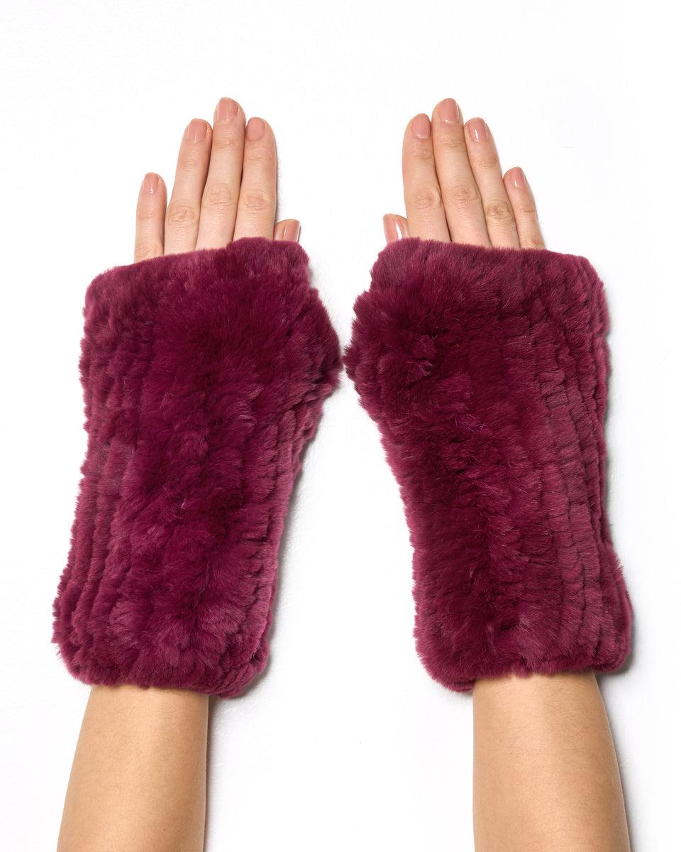 Knitted Rex Rabbit scarf and Gloves Set Product Image