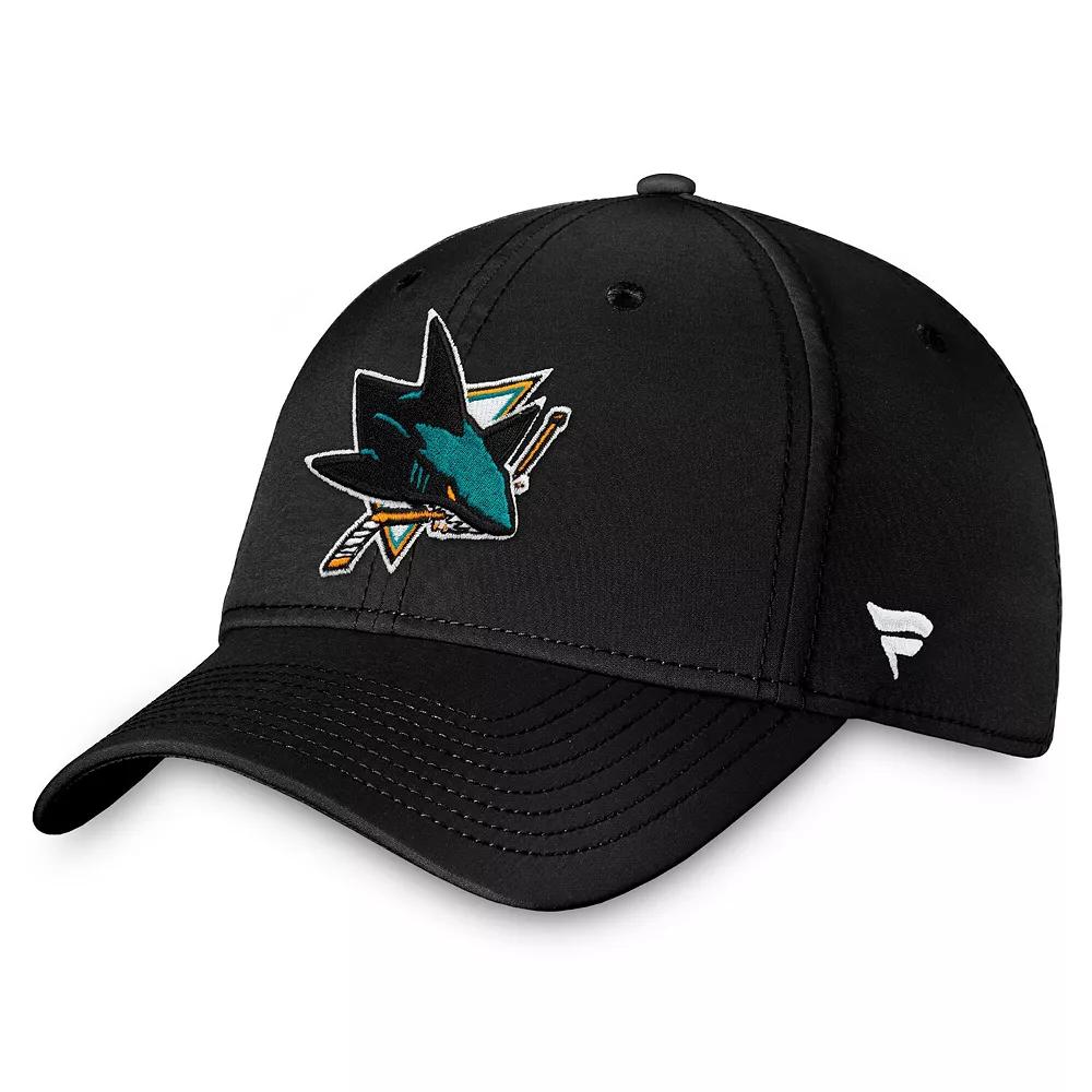 Men's Fanatics Black San Jose Sharks Core Primary Logo Flex Hat,  Product Image