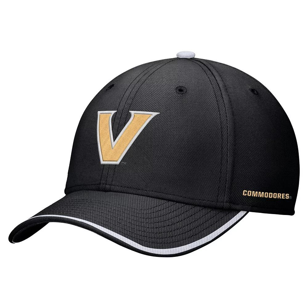 Men's Nike Black Vanderbilt Commodores Rise Performance Flex Hat,  Product Image