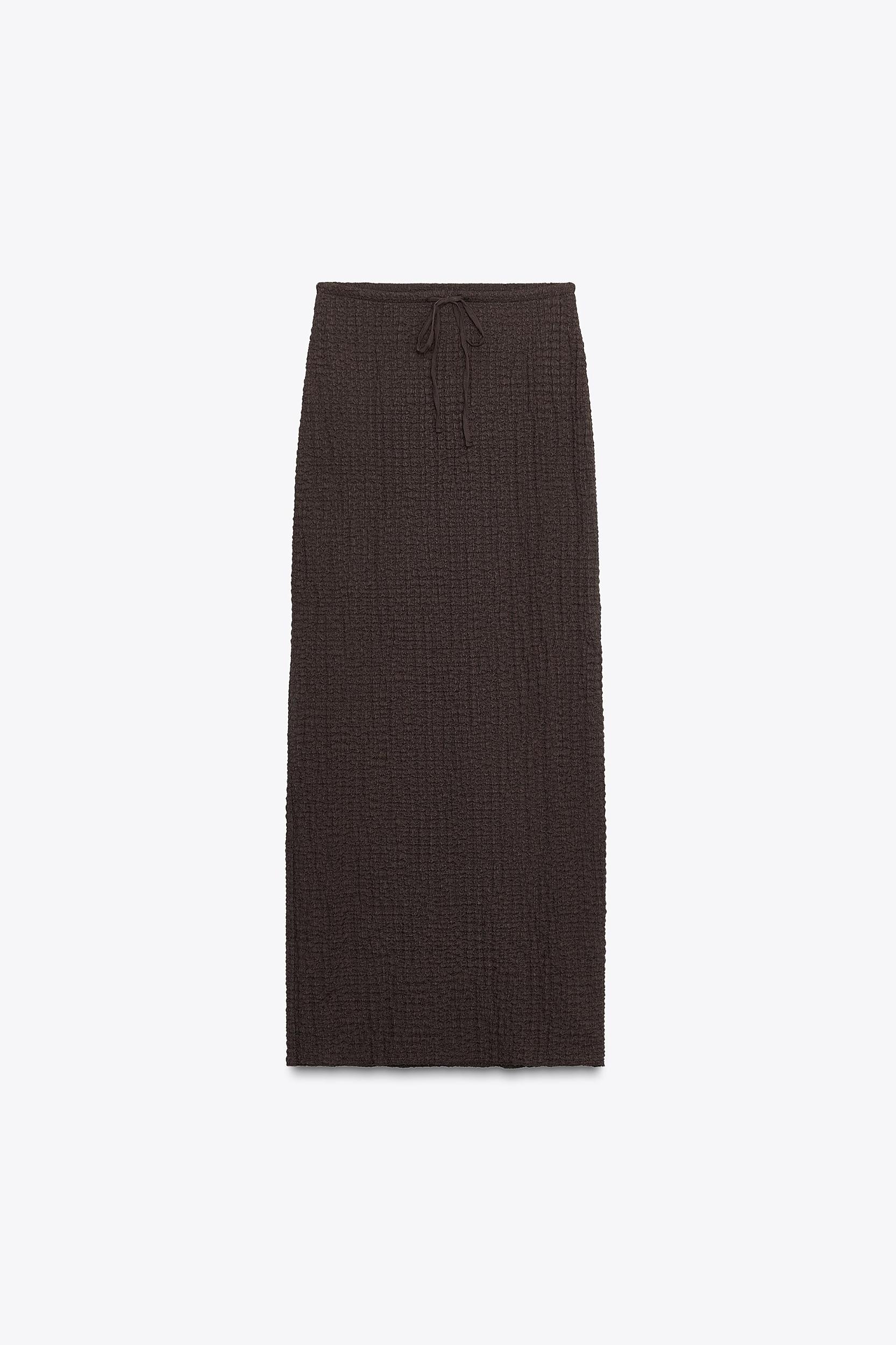 TEXTURED MIDI SKIRT Product Image