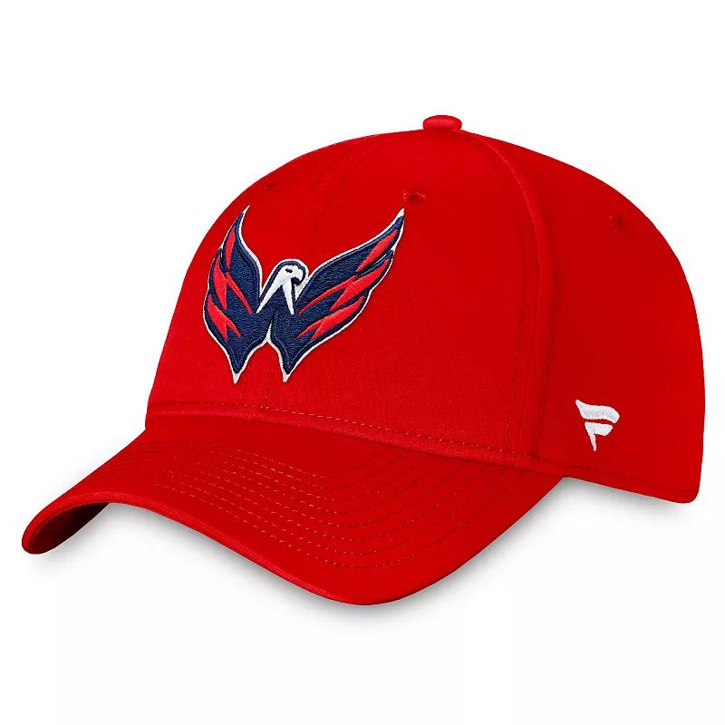 Men's Fanatics Branded Red New Jersey Devils Core Primary Logo Flex Hat,  Product Image