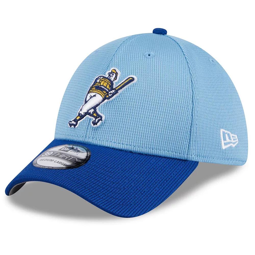 Men's New Era  Light Blue Milwaukee Brewers 2024 Batting Practice 39THIRTY Flex Hat, Size: Small/Medium Product Image