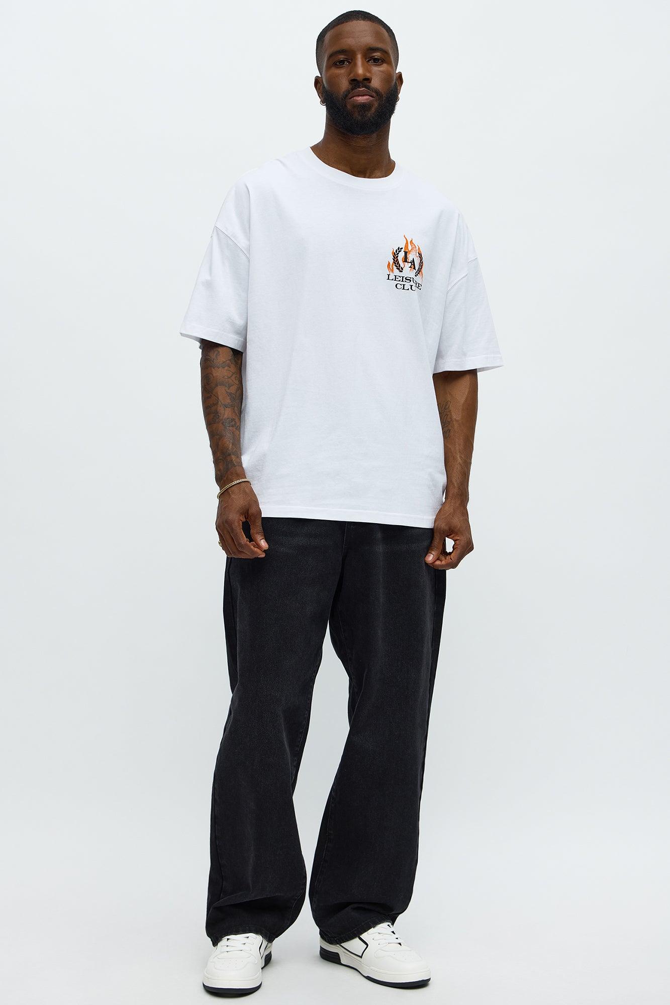 LA Leisure Club Oversized Short Sleeve Tee - White Male Product Image