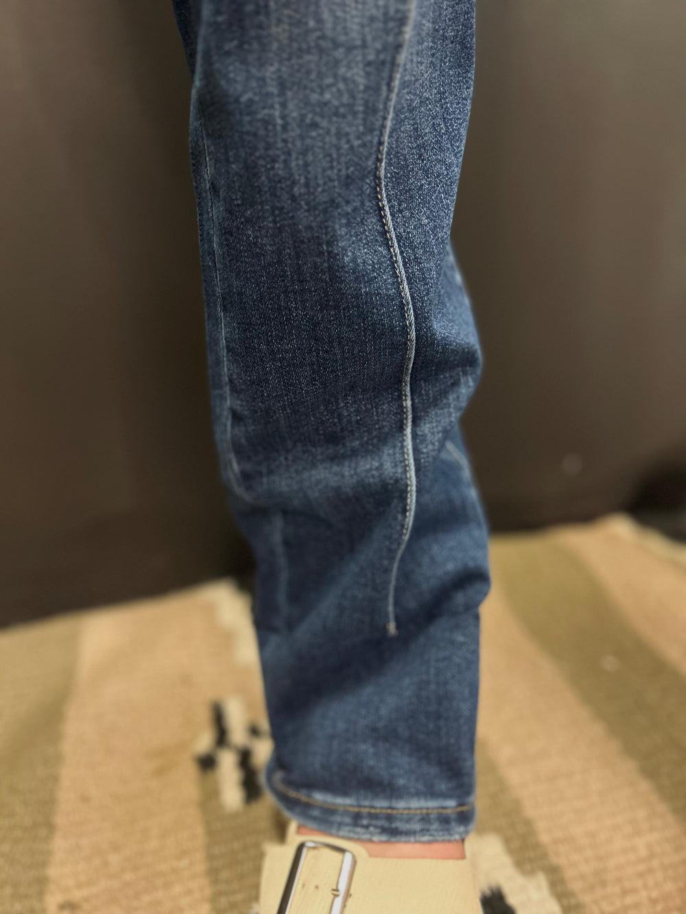 Risen Front Seam Straight Leg Jeans Product Image