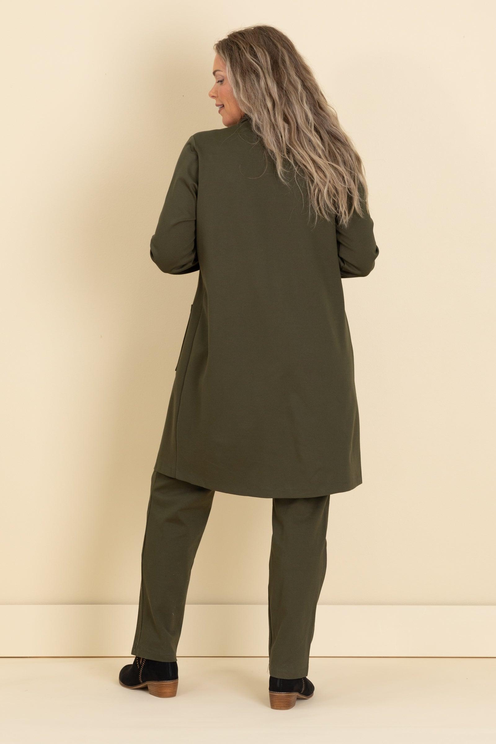 Lapel Front Pocket Cardigan Jacket Product Image