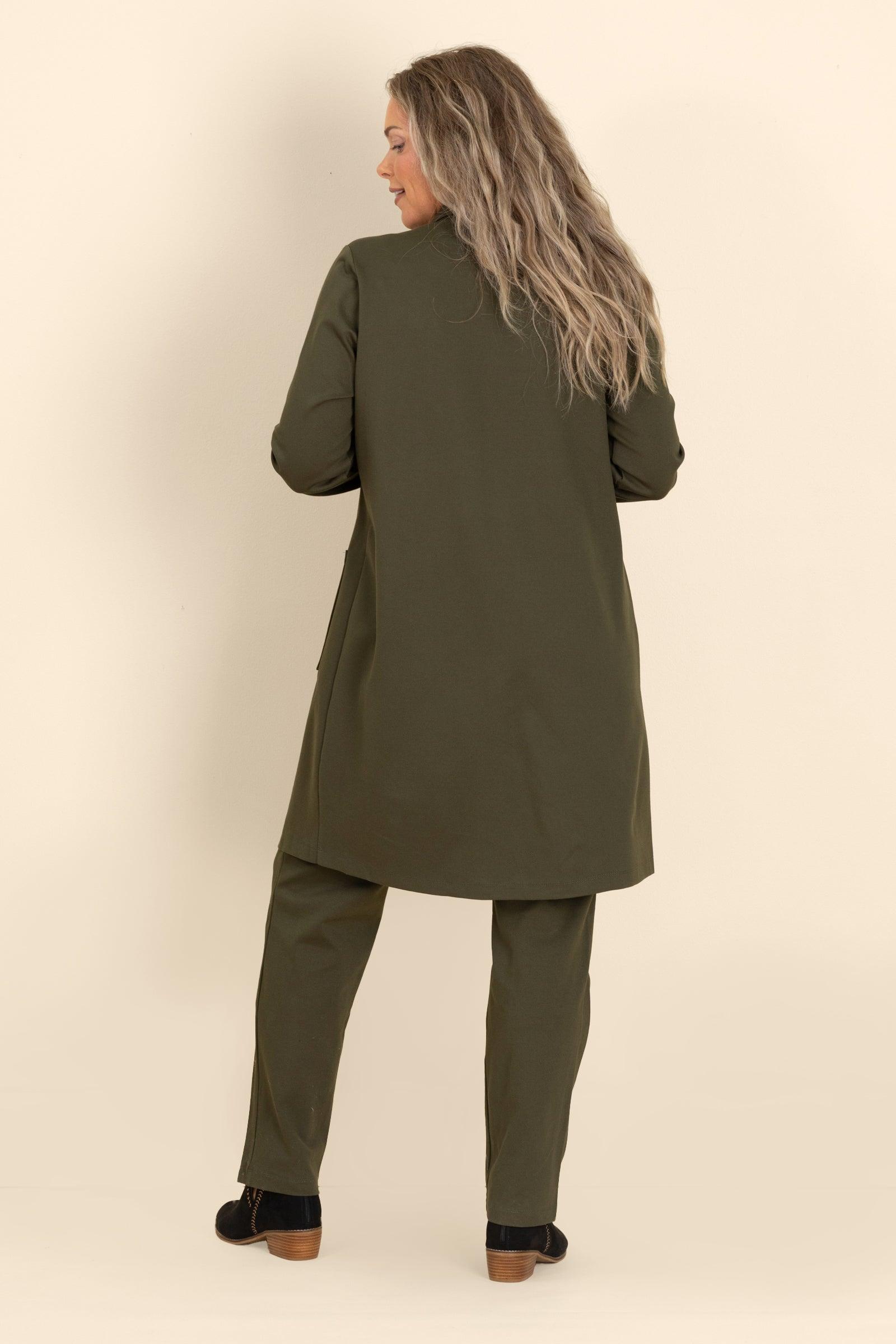 Lapel Front Pocket Cardigan Jacket Product Image