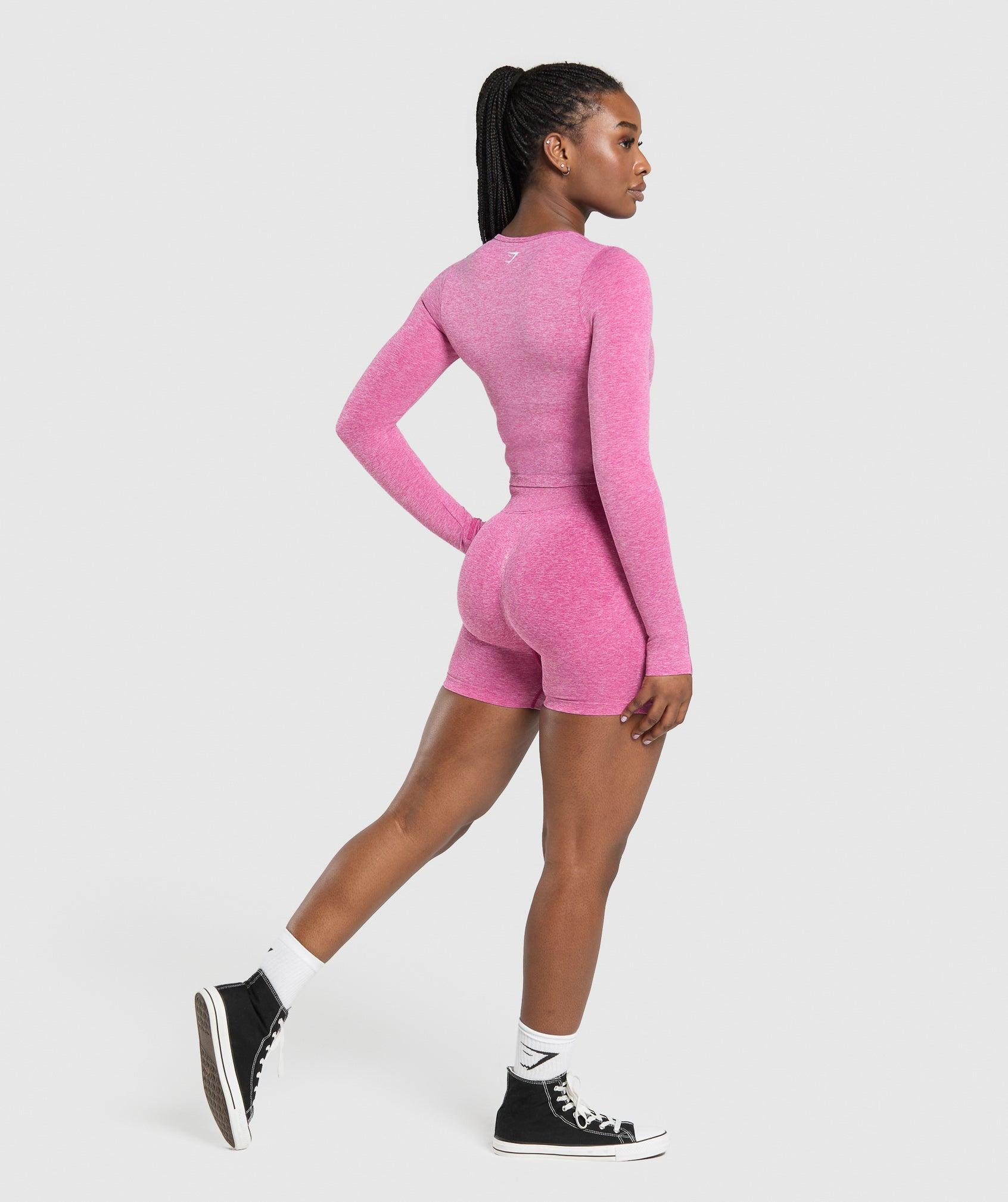 Gymshark Lift Seamless Zip Up Jacket - Winning Pink/White Marl Female Product Image
