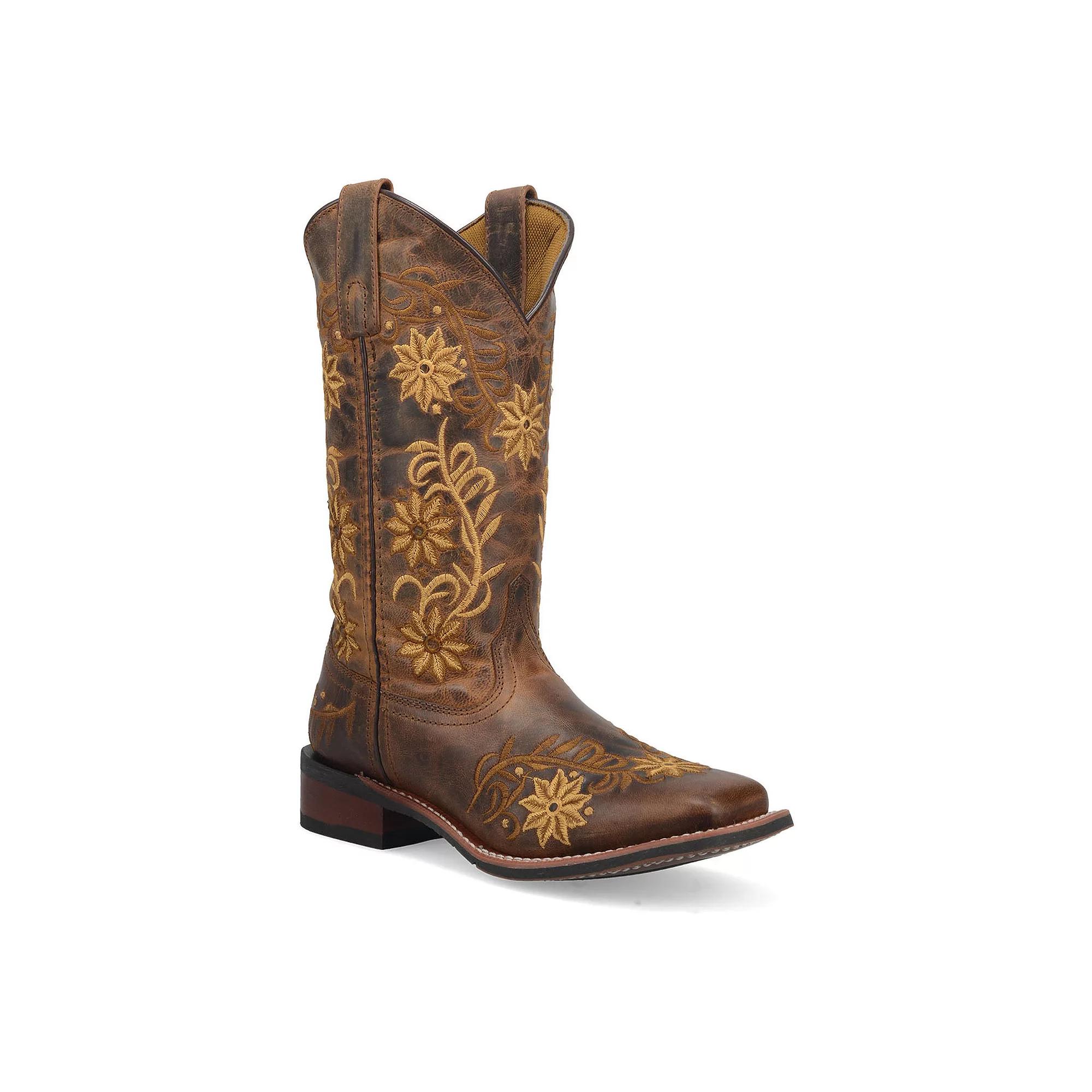 Laredo Secret Garden Women's Leather Cowboy Boots,  Product Image