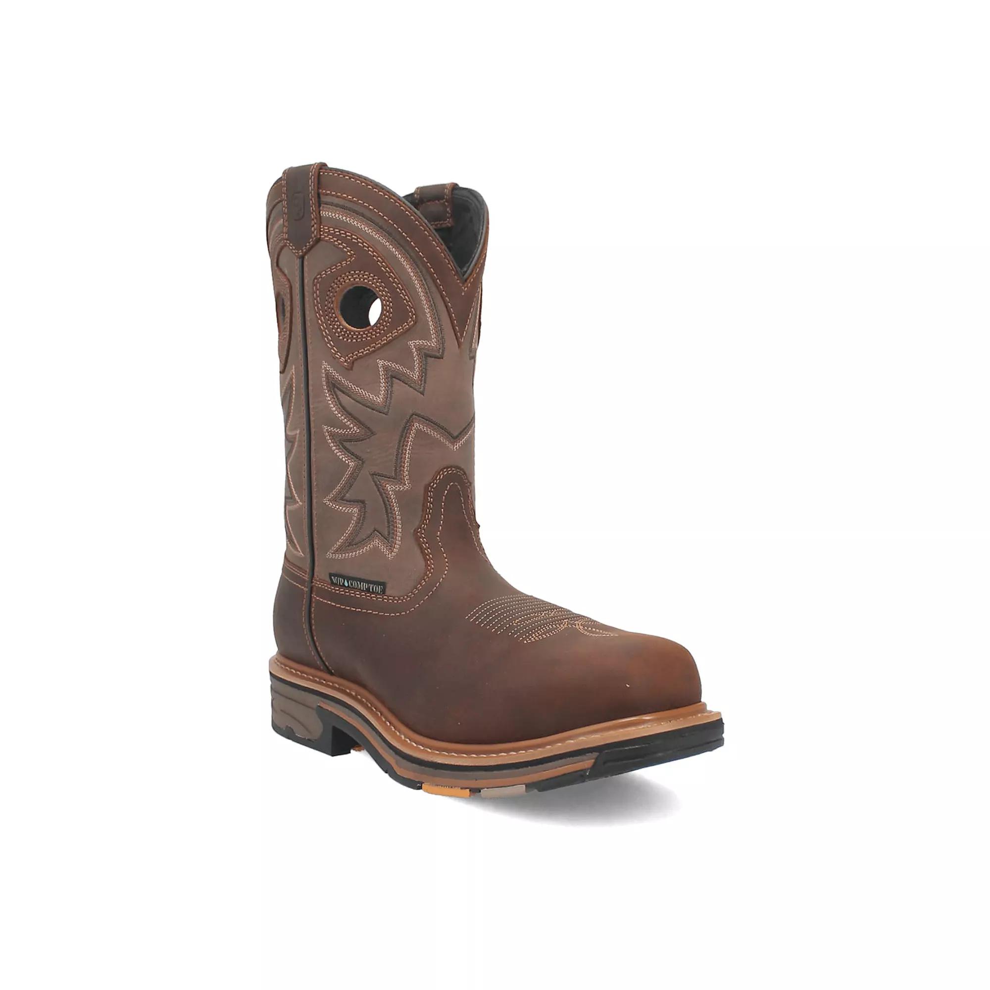 Dan Post Men's Kirk Waterproof Pull-On Leather Cowboy Work Boots,  Product Image