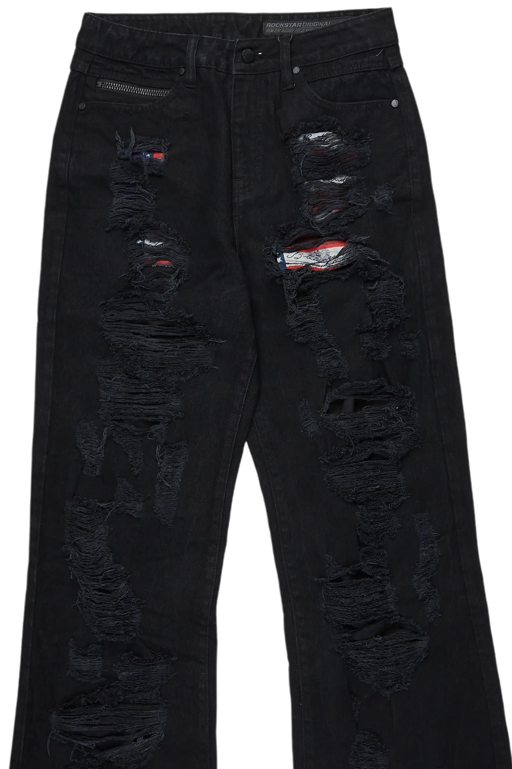 Boys Mical Black Baggy Fit Jean Boys Product Image