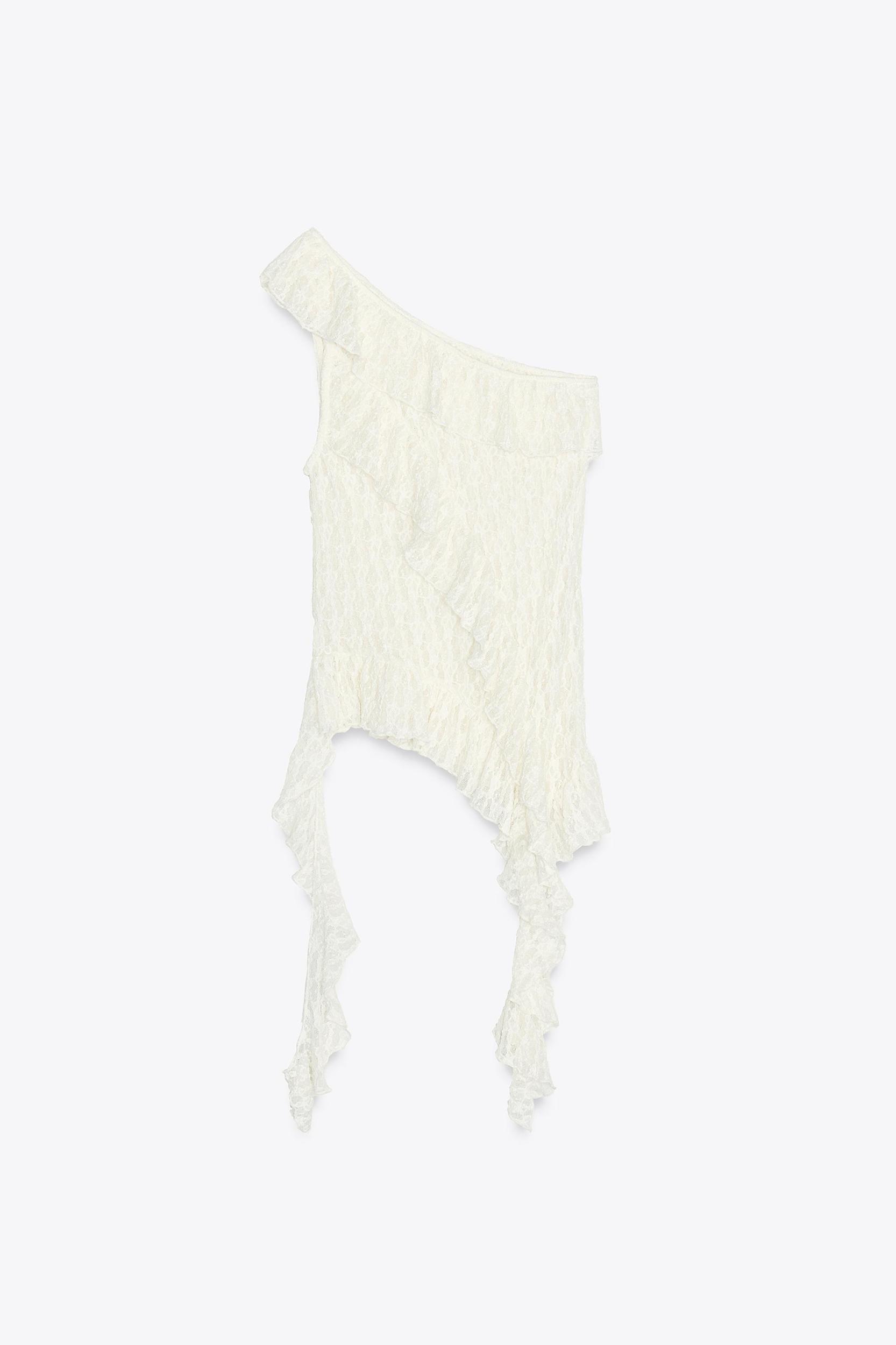ASYMMETRIC LACE TOP Product Image