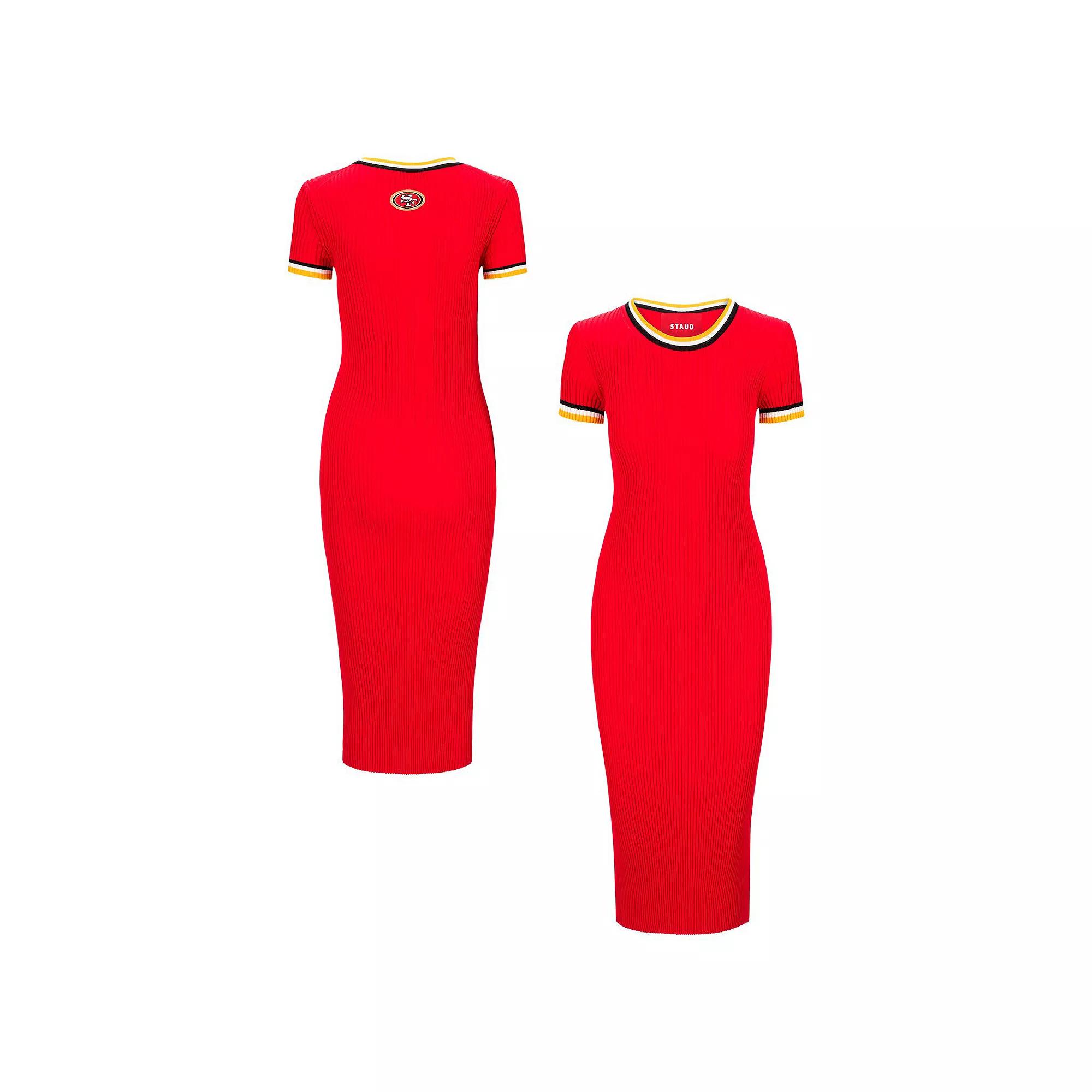 Women's STAUD  Scarlet/Gold San Francisco 49ers Colleen Dress, Size: Large, Red Product Image