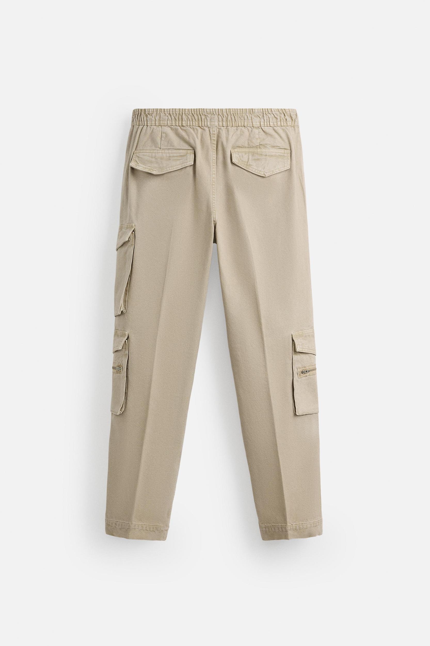 POCKET DENIM CARGO PANTS Product Image