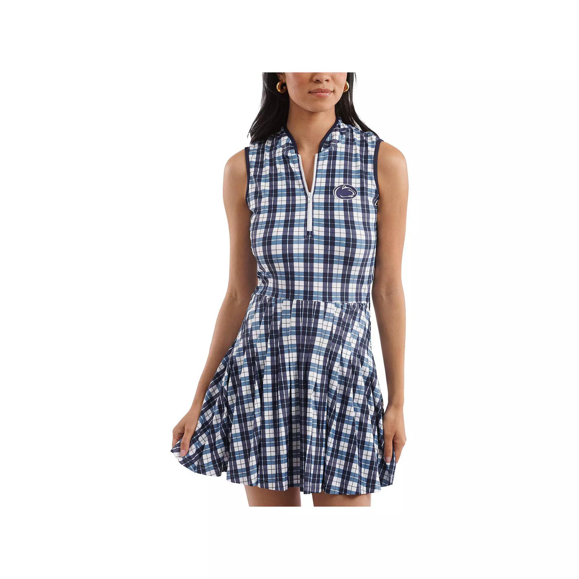 Women's Smith & Quinn Navy/White Penn State Nittany Lions Tailgate Collection Mackenzie Pleated Dress, Size: Medium, Blue Product Image
