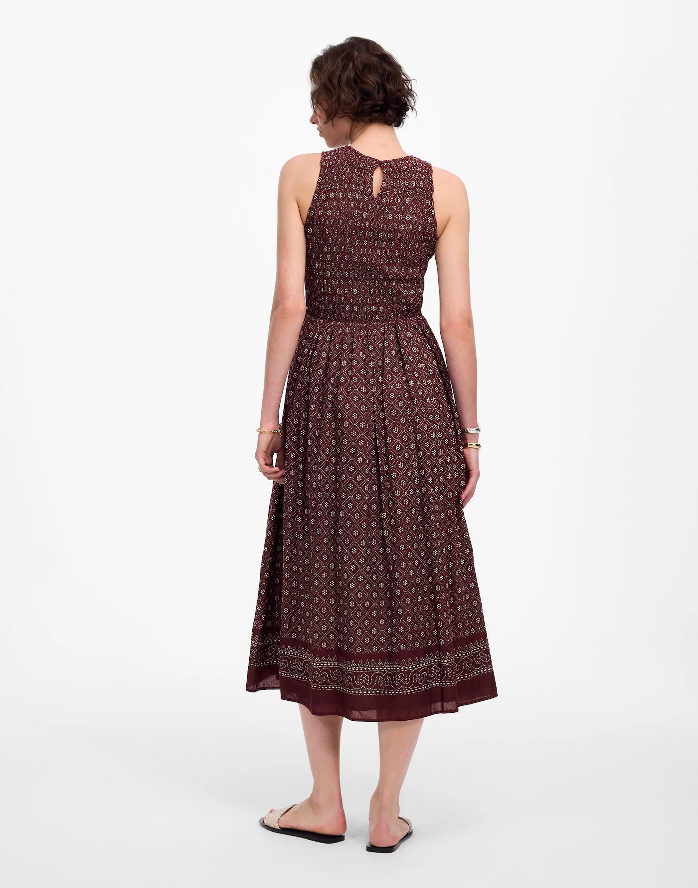 The Melody Smocked Midi Dress in Daisy Print Product Image
