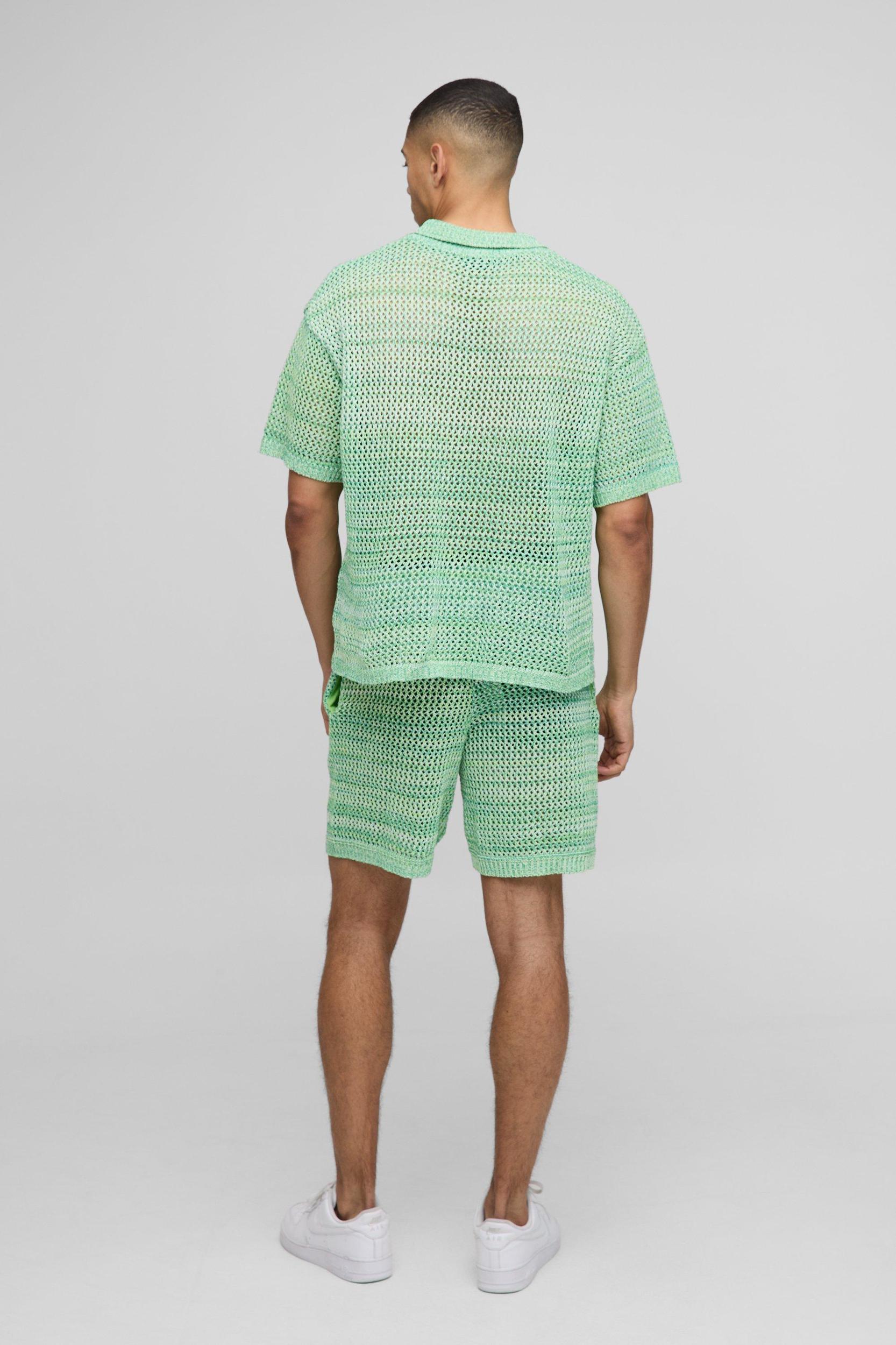 Relaxed Fit Twisted Yarn Knitted Shorts | boohooMAN USA Product Image