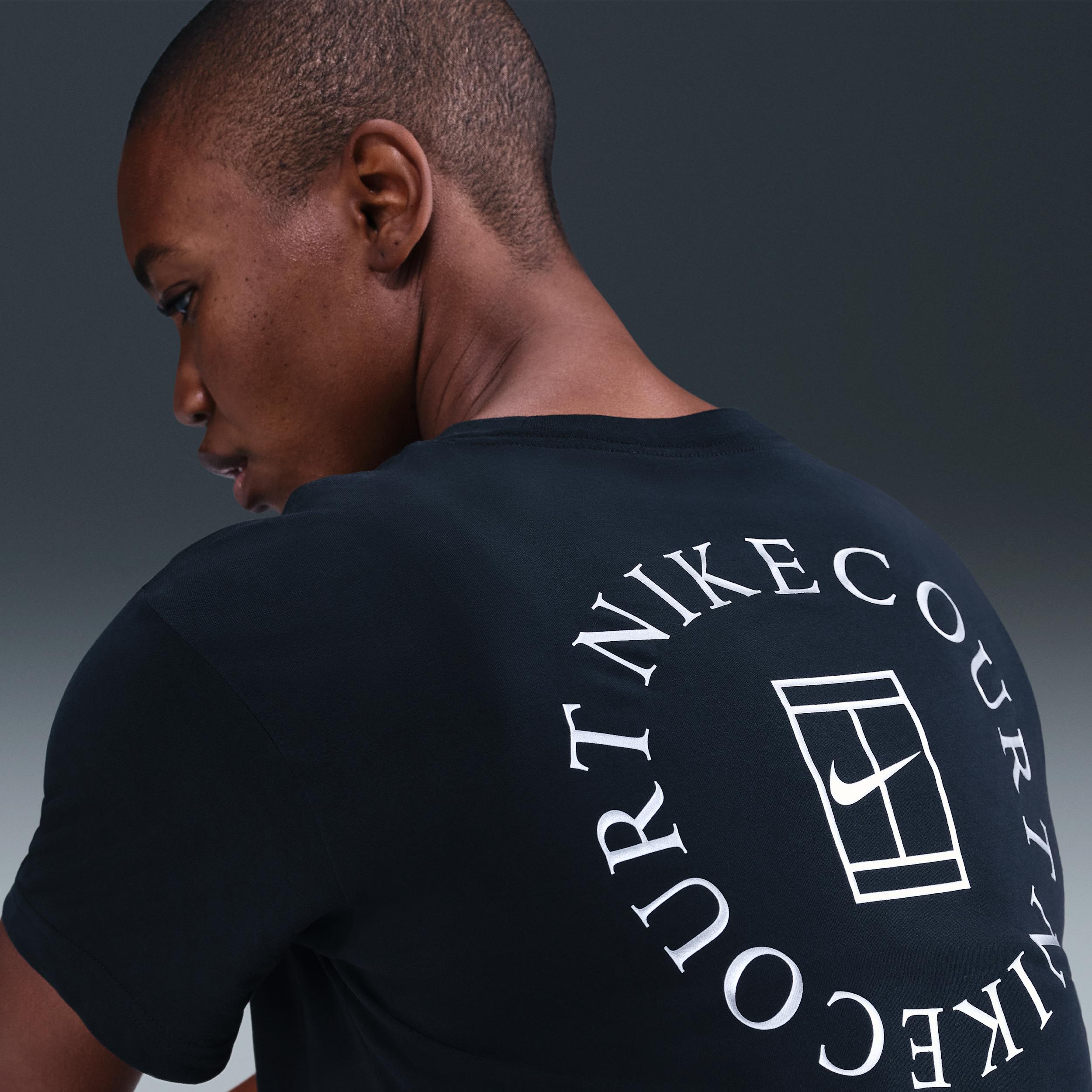 Nike Womens Slam Dri-FIT Short-Sleeve Cropped Tennis T-Shirt | HV6987-010 Product Image