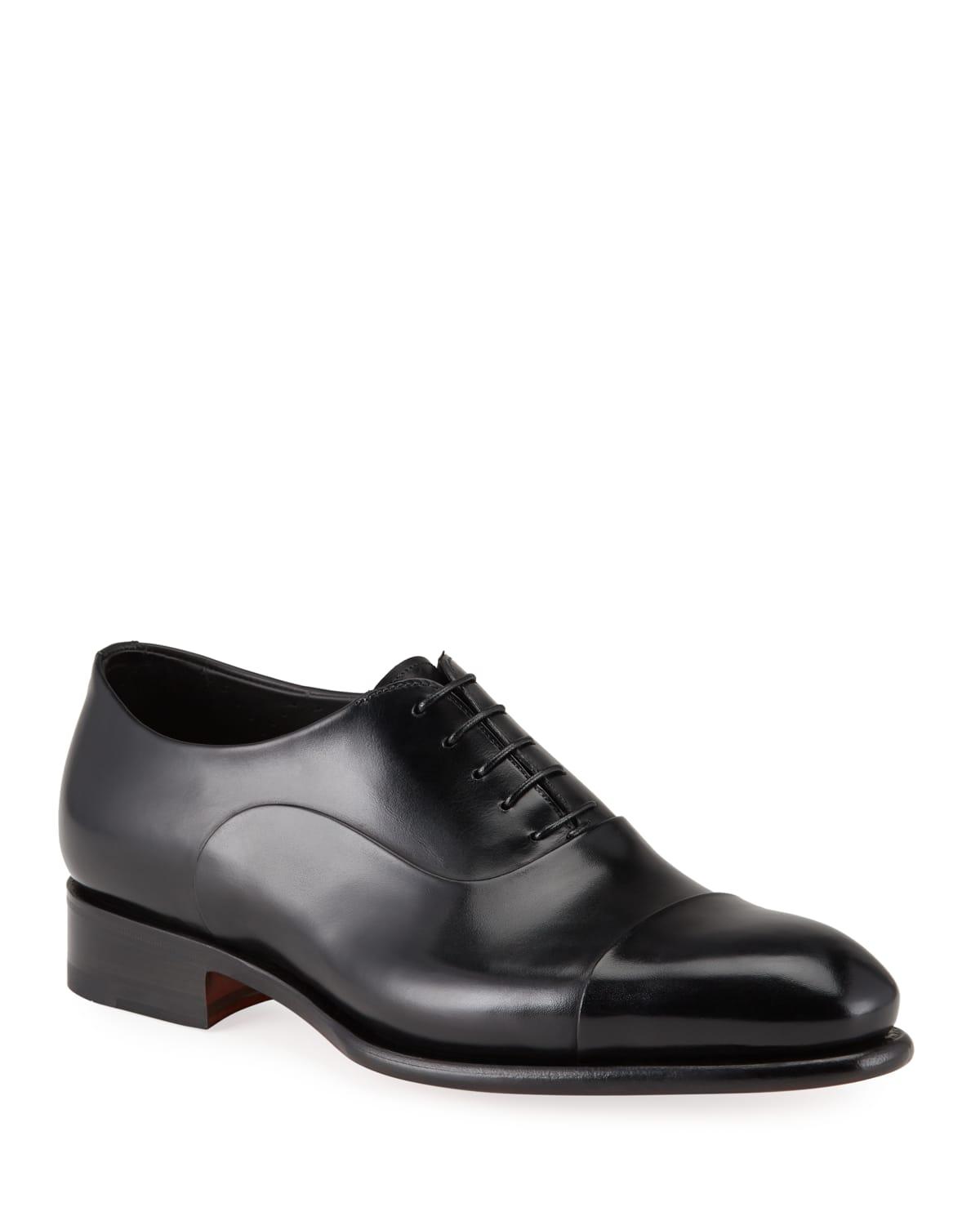 Mens Isaac Cap-Toe Leather Oxford Shoes Product Image