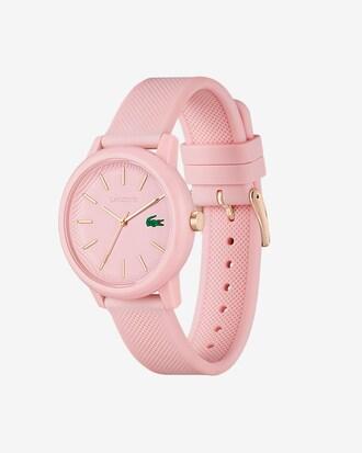 Women's Lacoste.12.12 Pink Silicone Strap Watch Product Image