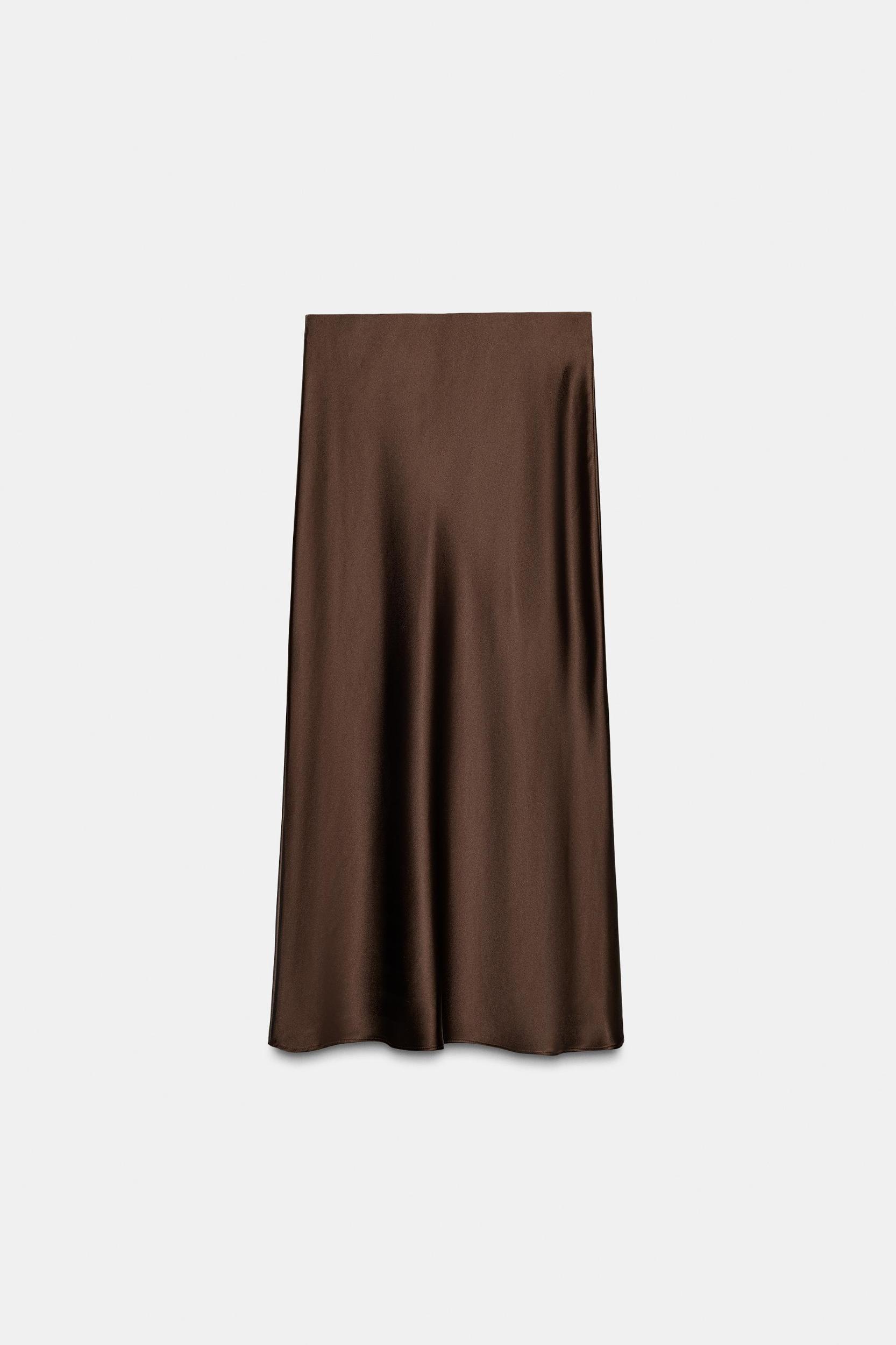 SATIN MIDI SKIRT Product Image