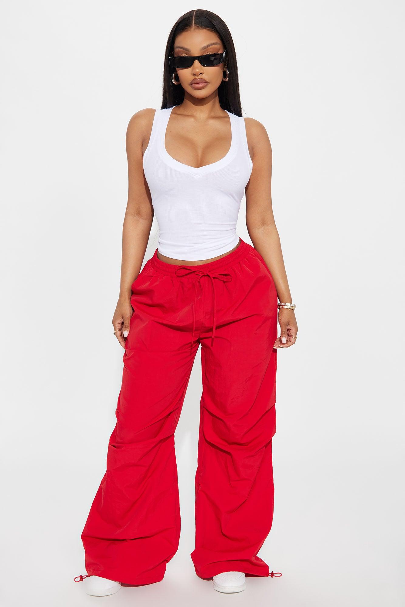 Lena Ribbed V Neck Tank Top - White Product Image