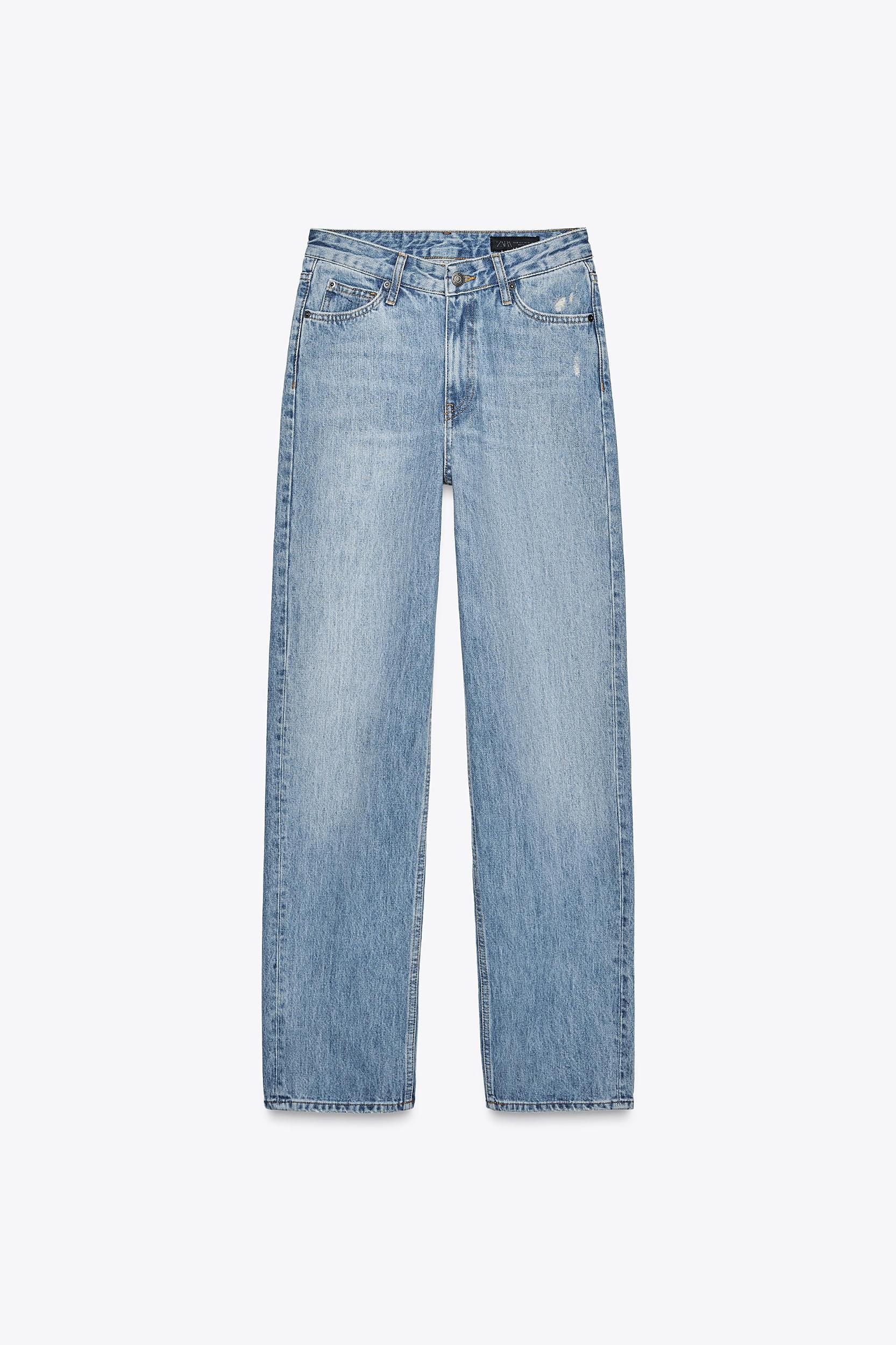 ZW COLLECTION HIGH-WAISTED STRAIGHT LEG JEANS Product Image