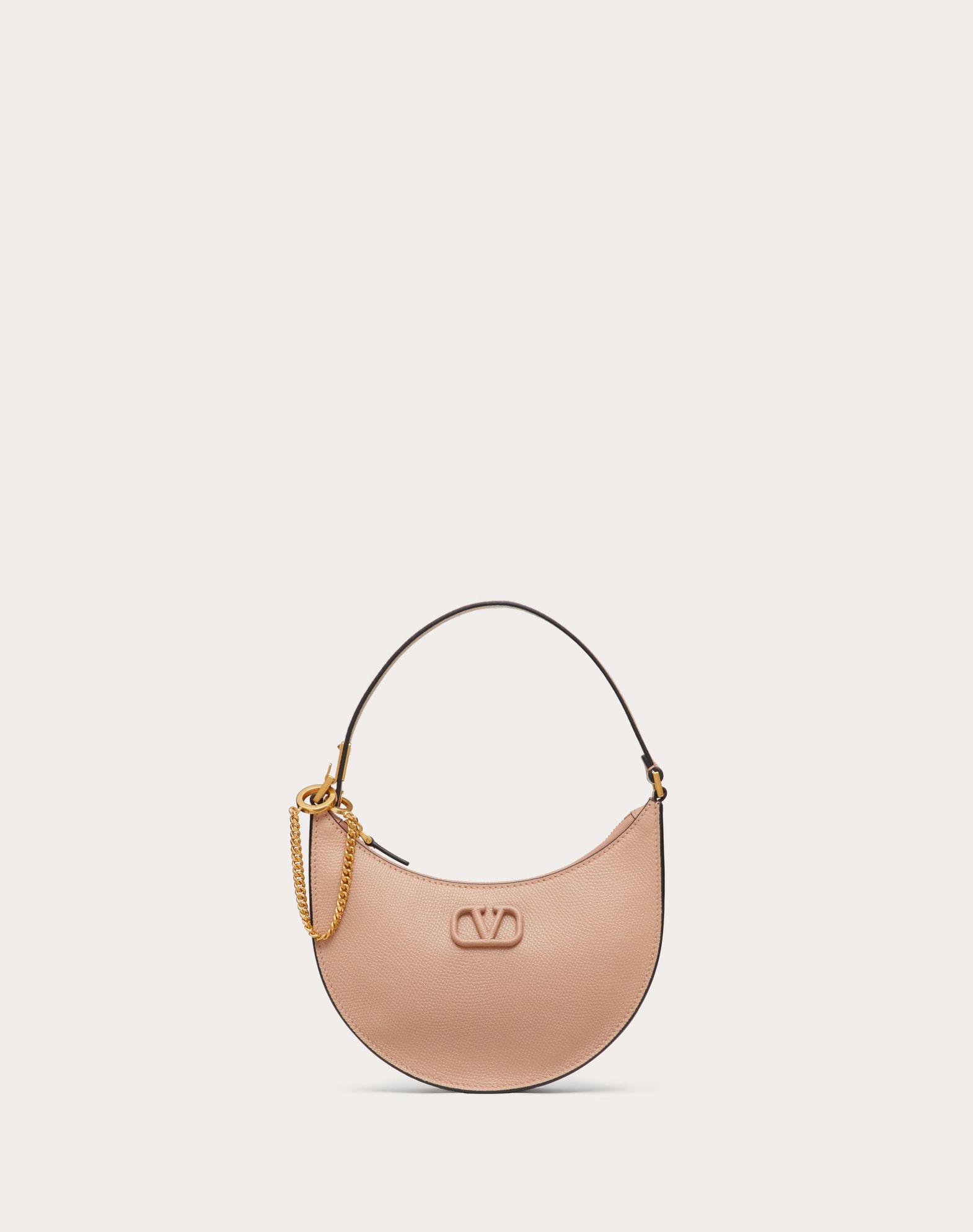 Mini Vlogo Signature Grainy Calfskin Hobo Bag Product Image