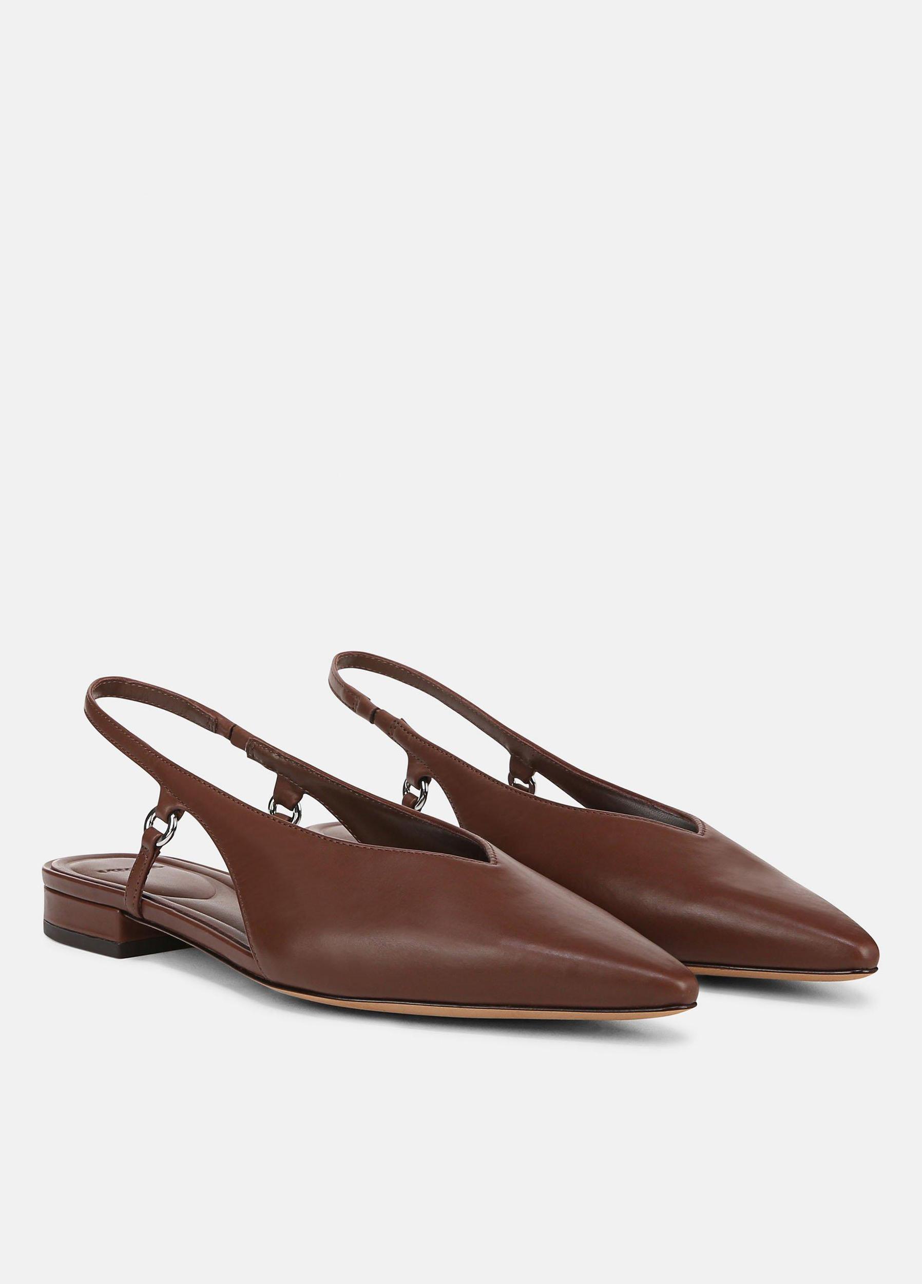 Ines Leather Slingback Flat Product Image