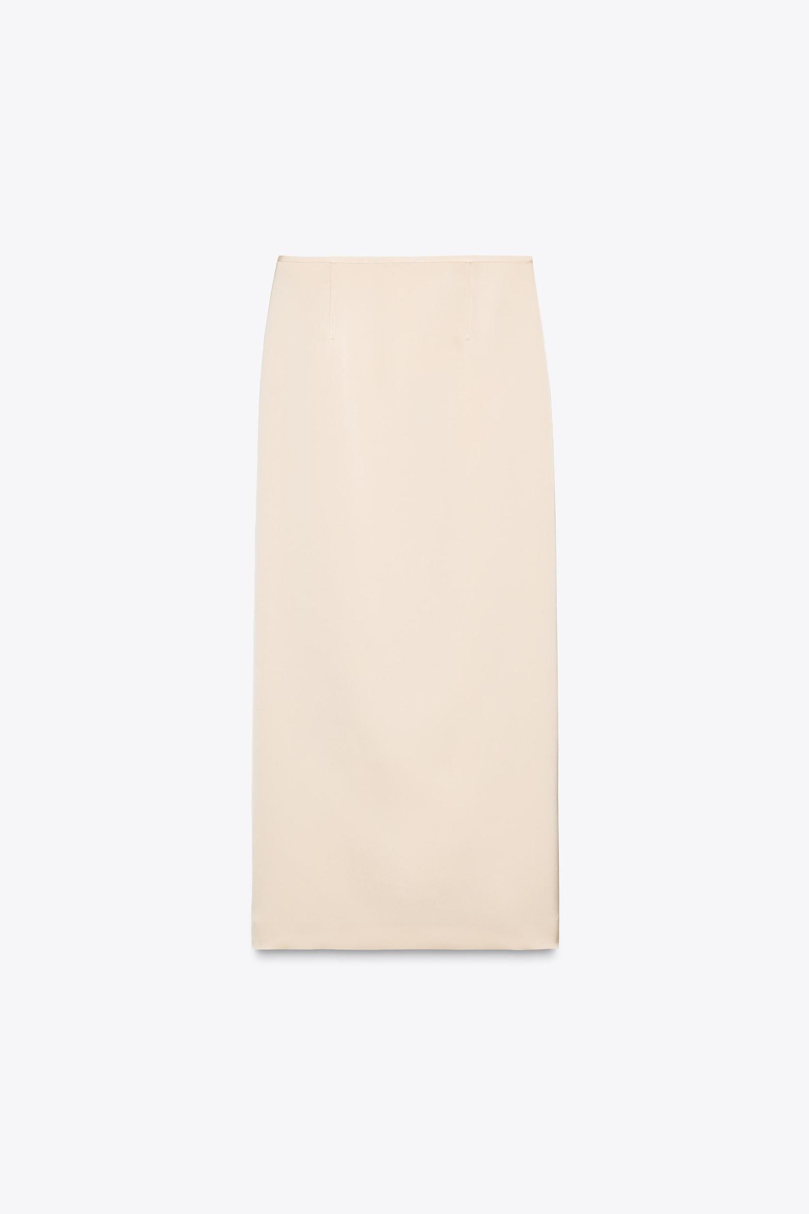 ZW COLLECTION SATIN PENCIL SKIRT Product Image