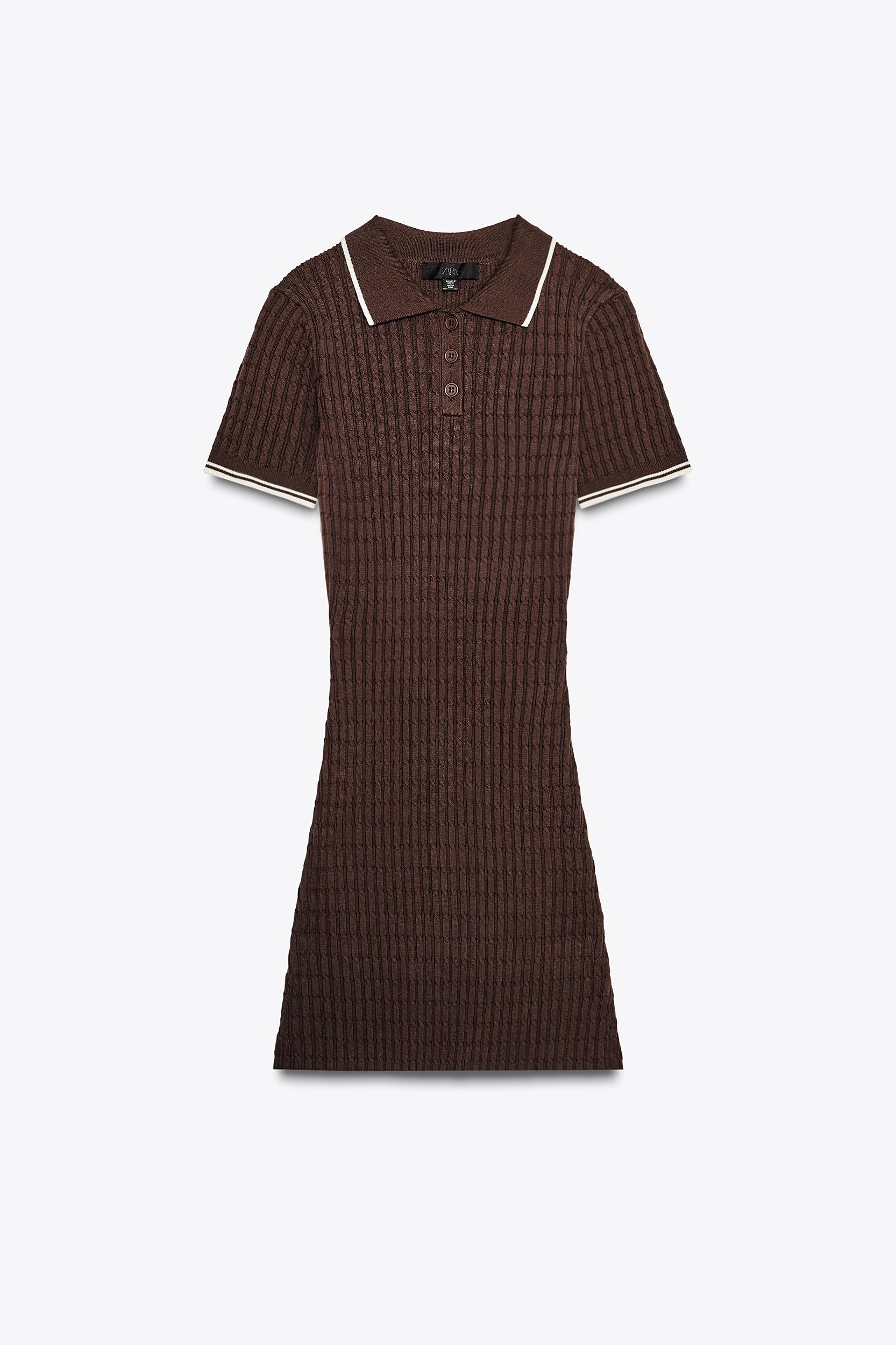 CABLE KNIT MINI DRESS Product Image