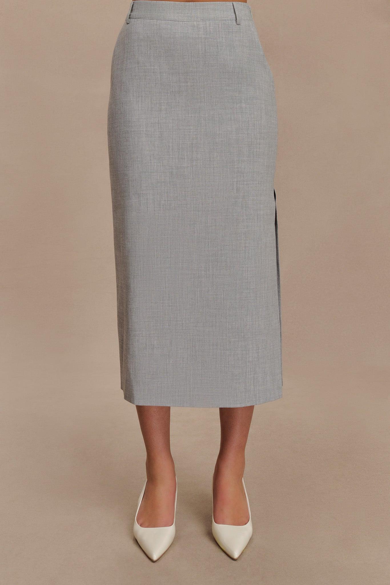 Ambrose Midi Skirt - Charcoal Marle Product Image