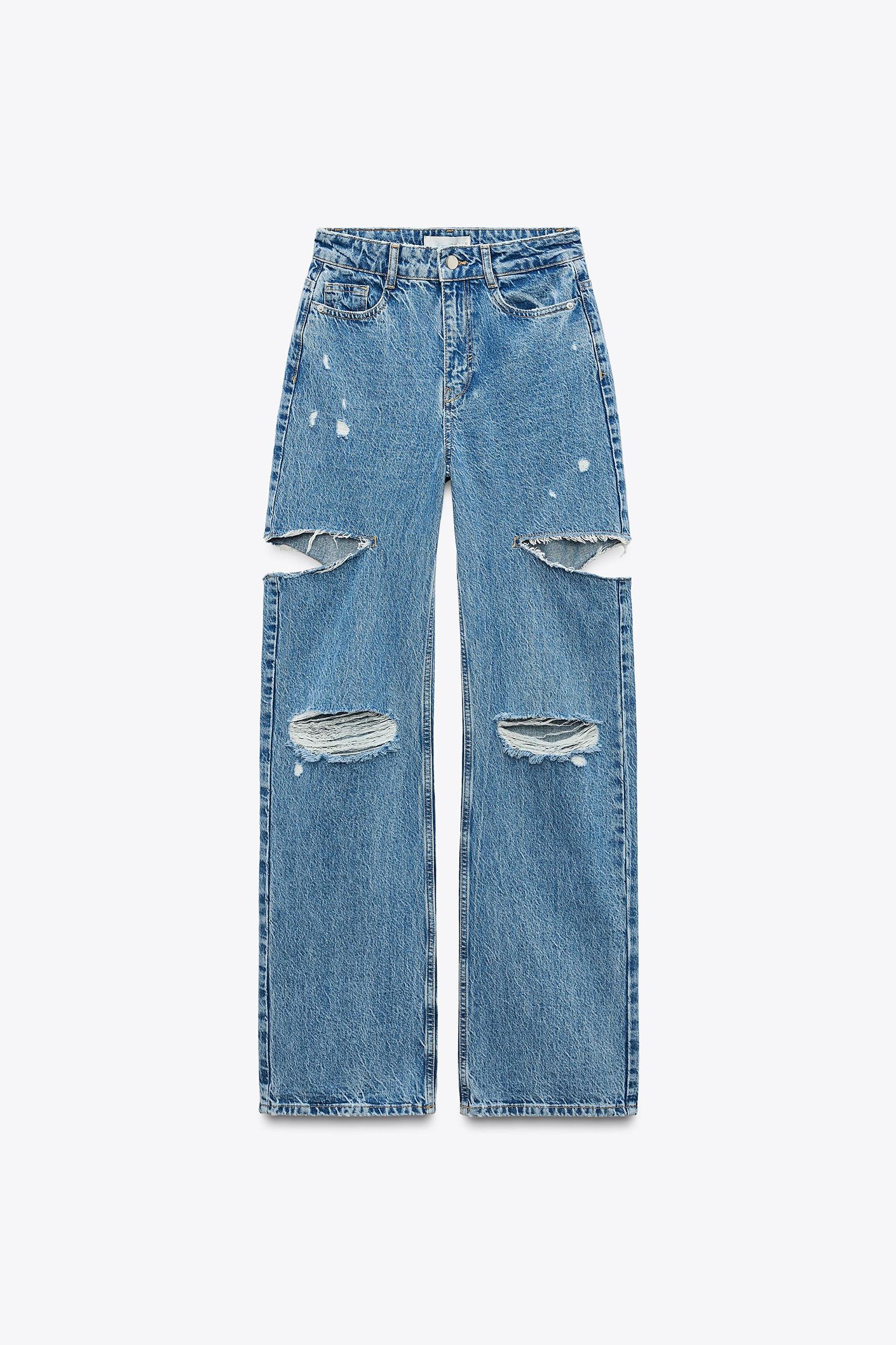 Z1975 HIGH-WAISTED STRAIGHT LEG RIPPED JEANS Product Image