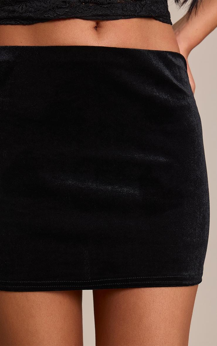Black Velvet  Mirco Mini Skirt  Product Image