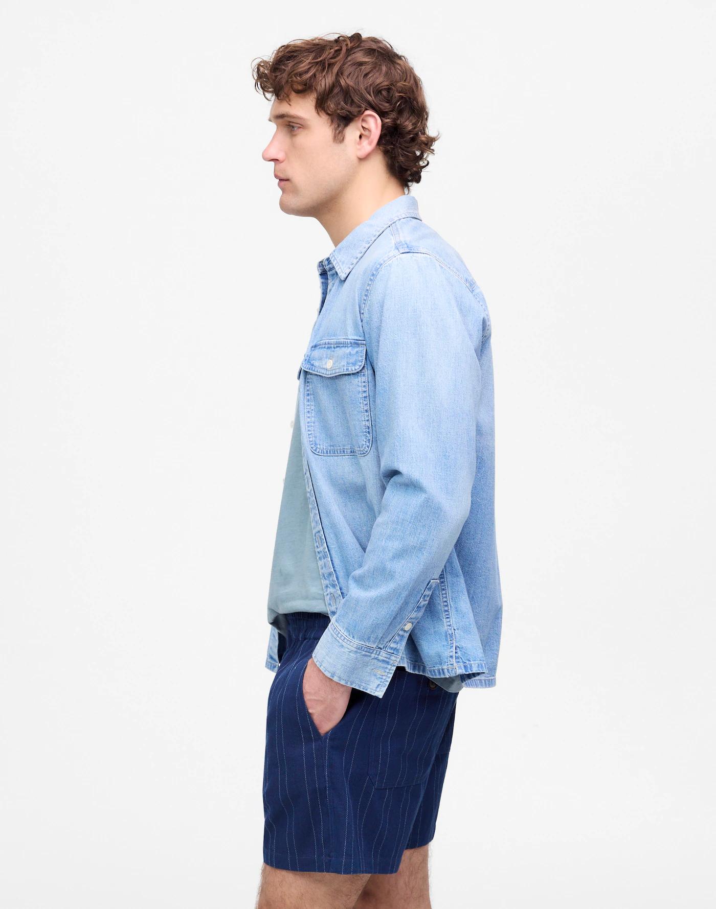 Indigo-Dyed Stripe Everywear Shorts Product Image