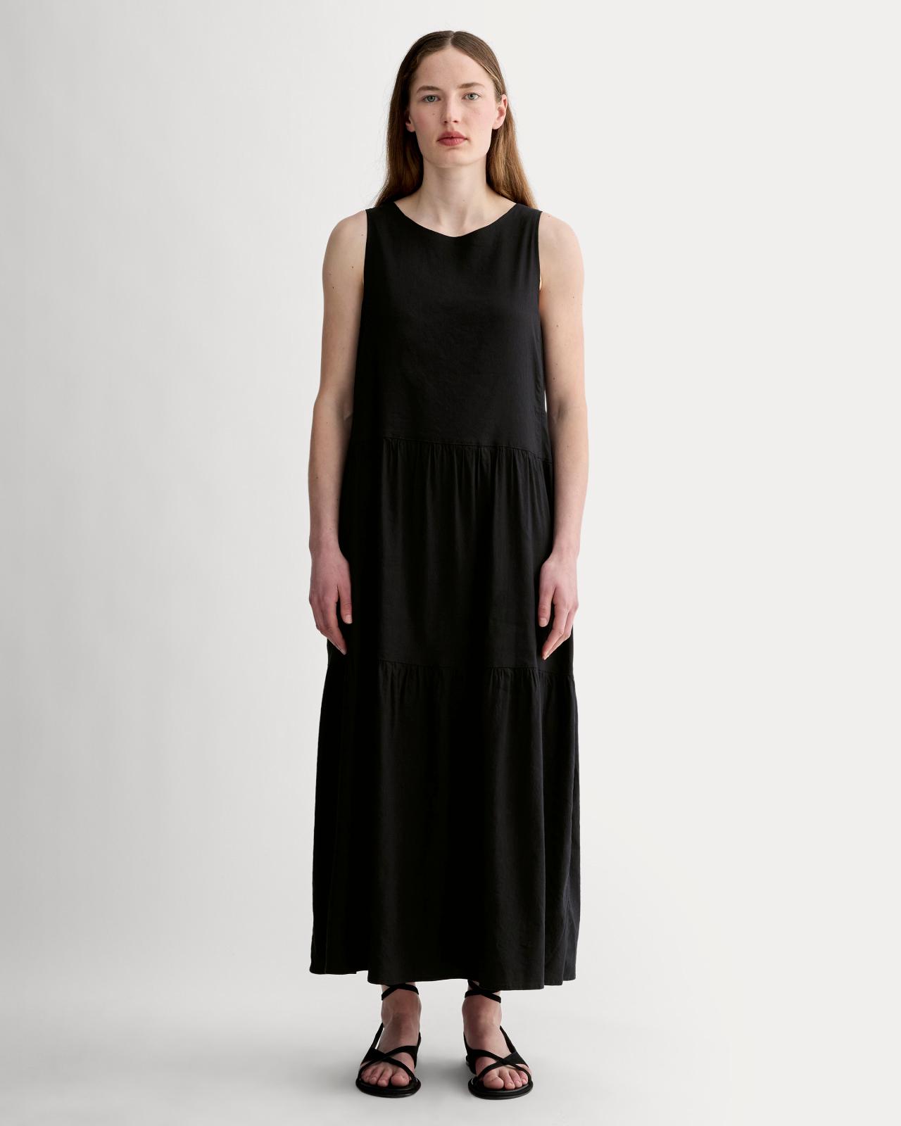 Womens Tiered Dress in Stretch Linen by Everlane Product Image