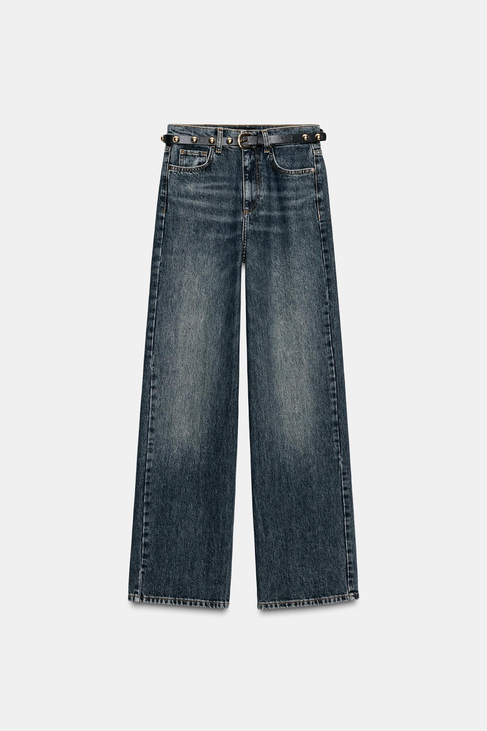 Z1975 HIGH WAIST STRAIGHT TAPERED JEANS WITH BELT Product Image