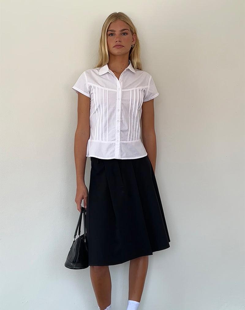 Wilmot Blouse in White Poplin Female Product Image