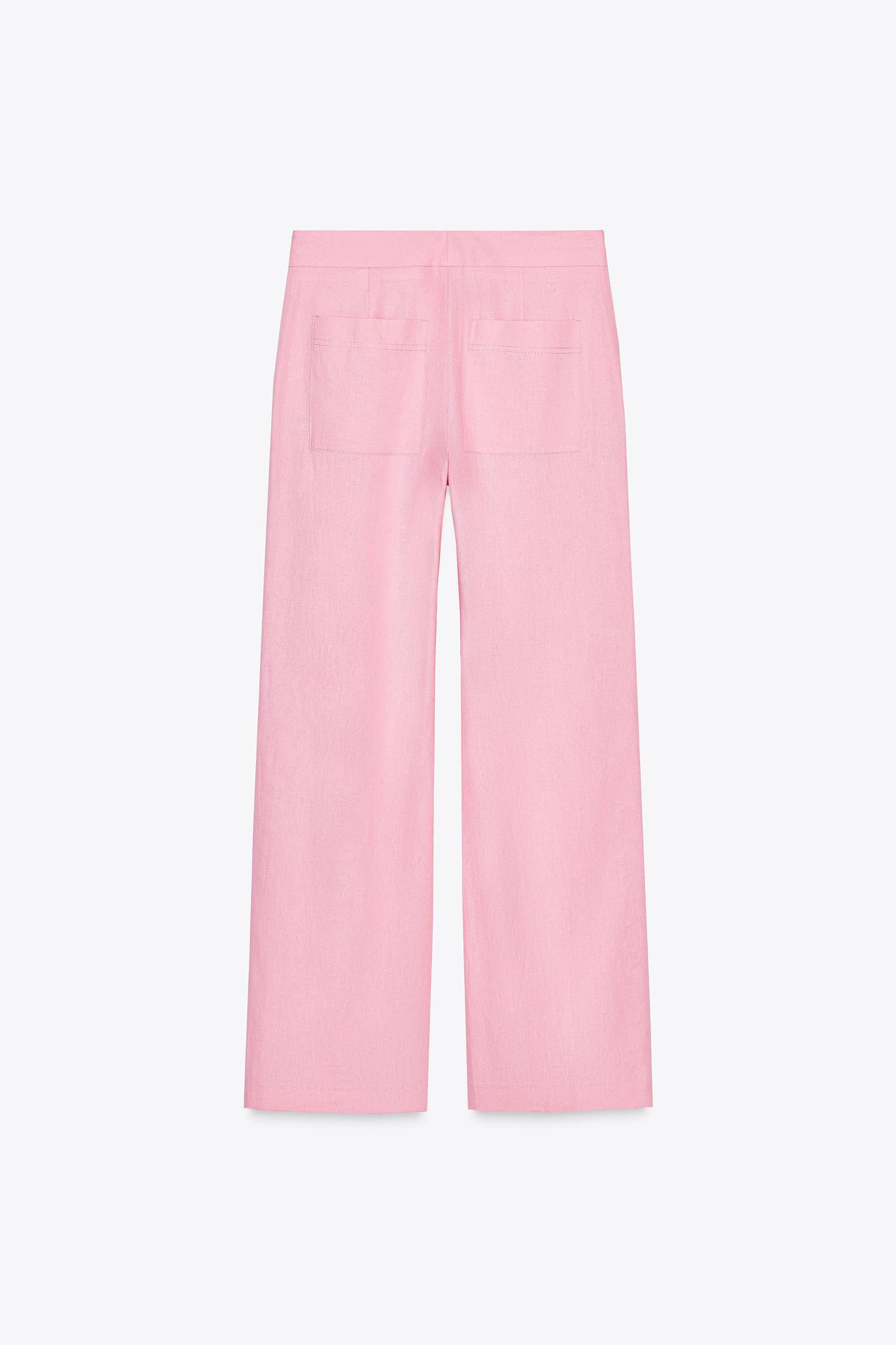 STRAIGHT LEG LINEN PANTS Product Image