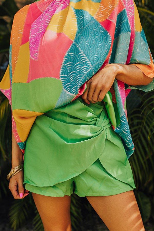 Party On The Go Skort in Kelly Green Product Image