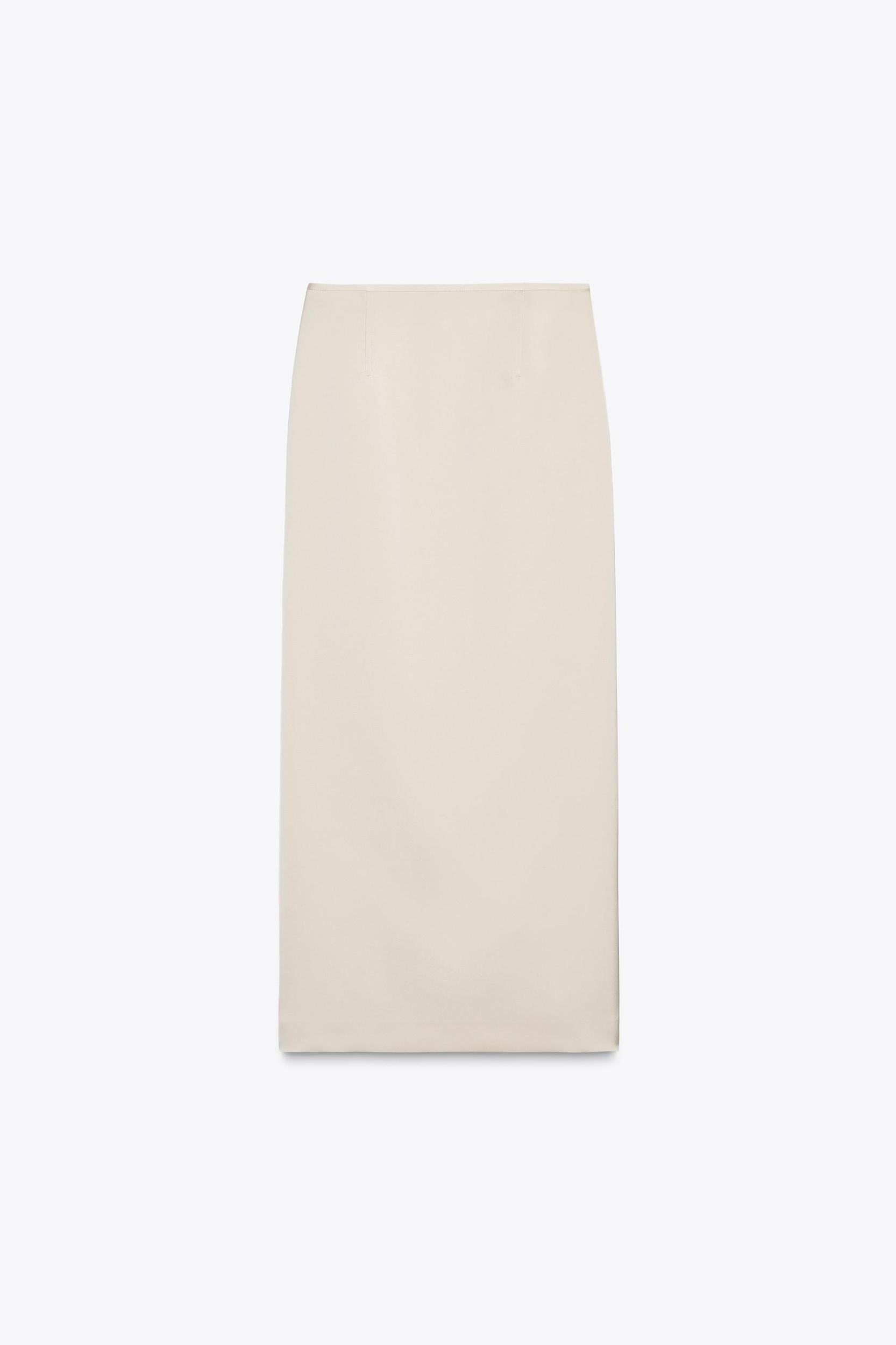ZW COLLECTION SATIN PENCIL SKIRT Product Image