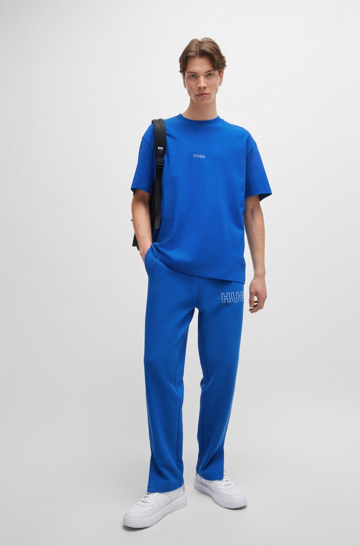 Cotton-jersey T-shirt with outline logos Product Image