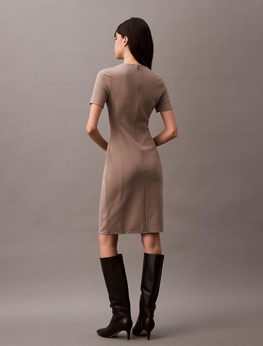 Compact Stretch Crepe Shift Dress Product Image