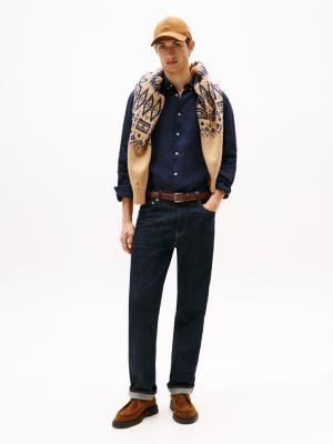 Regular Fit Pigment-Dyed Linen Shirt Product Image