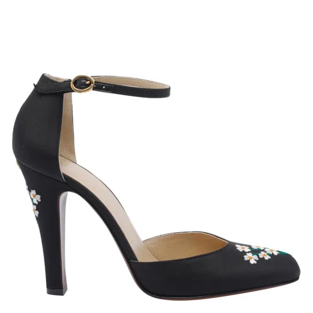 VALENTINO GARAVANI Black Fabric Hi Dolly Pumps Product Image
